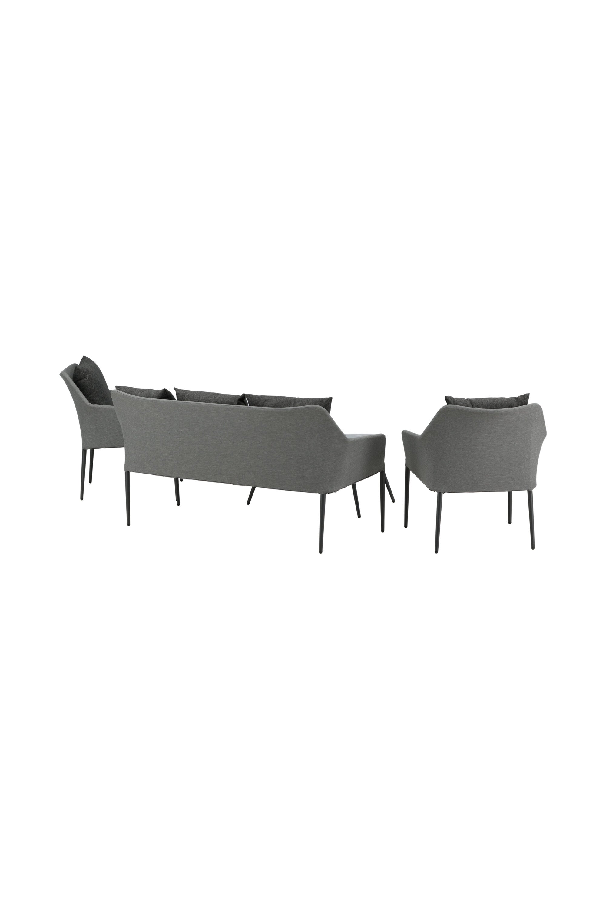 Spoga Sofagarnitur in Schwarz/Grau präsentiert im Onlineshop von KAQTU Design AG. Loungeset ist von Venture Home