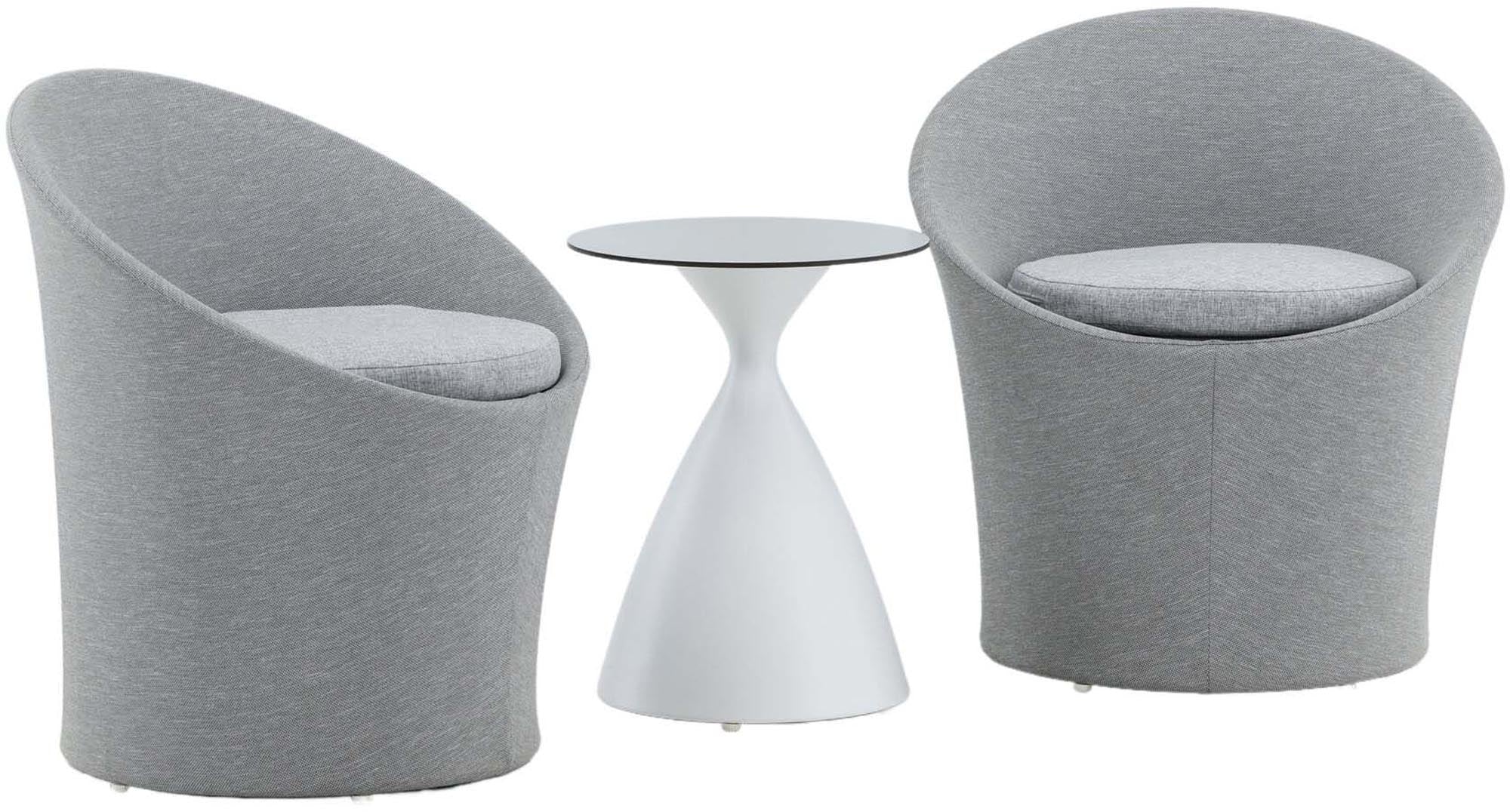 Entdecken Sie das Spoga Lounge Outdoorset ⌀40cm von Venture Home – ideal für gemütliche Momente im Freien mit modernem Design und hohem Komfort.