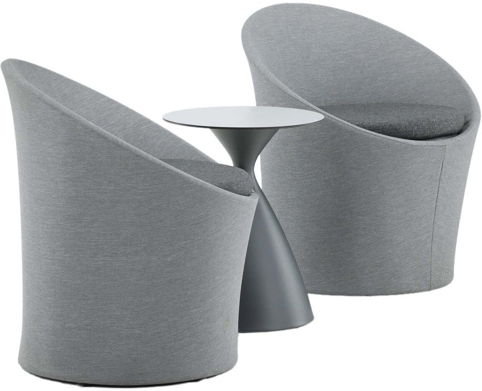 Stylisches Spoga Lounge Outdoorset ⌀40cm von Venture Home: Ideal für entspannte Stunden im Garten oder auf der Terrasse. Wetterfest und komfortabel!