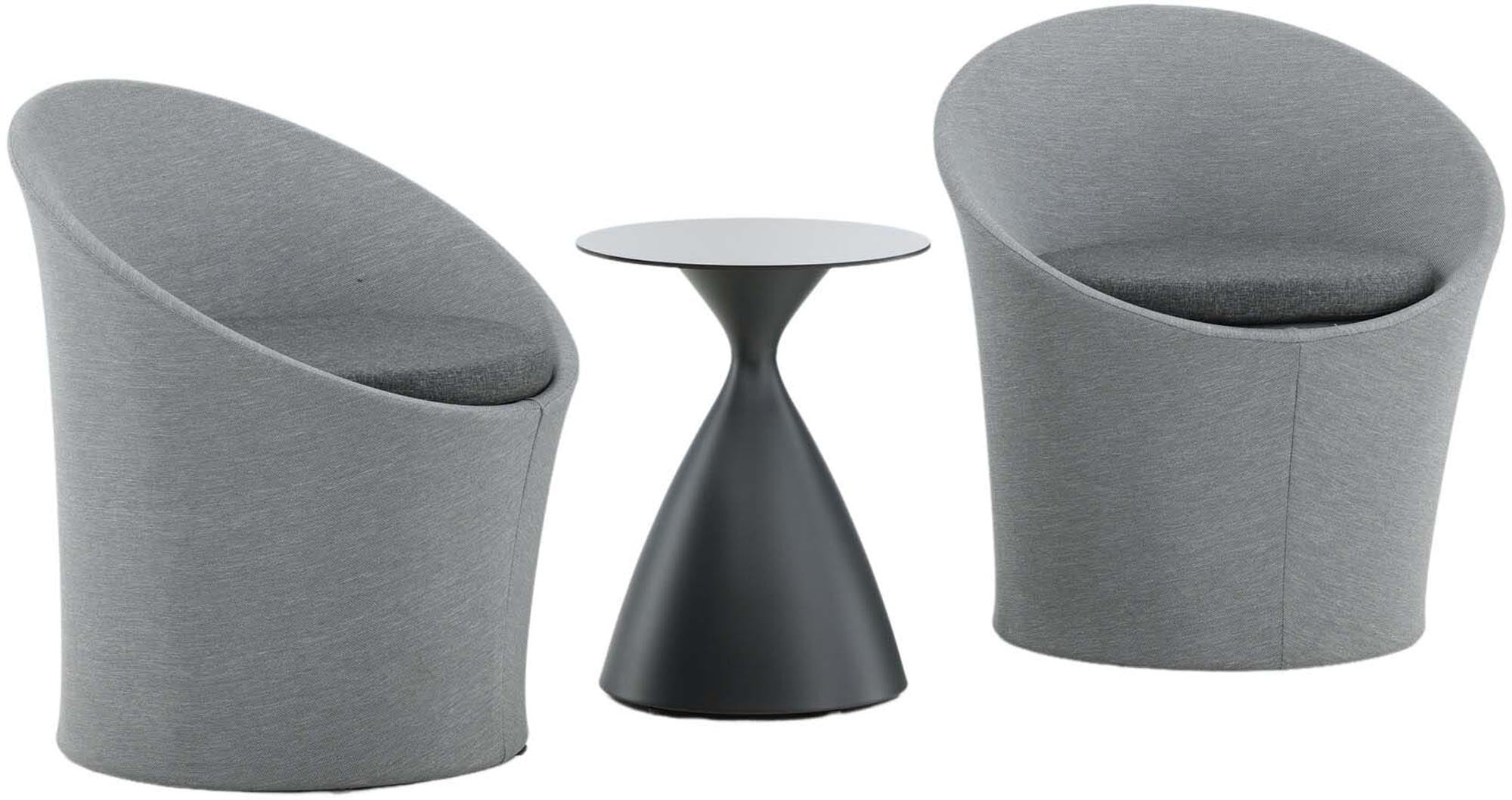 Entdecken Sie das Spoga Lounge Outdoorset ⌀40cm von Venture Home – modernes Design, wetterfest und perfekt für gesellige Stunden im Freien!