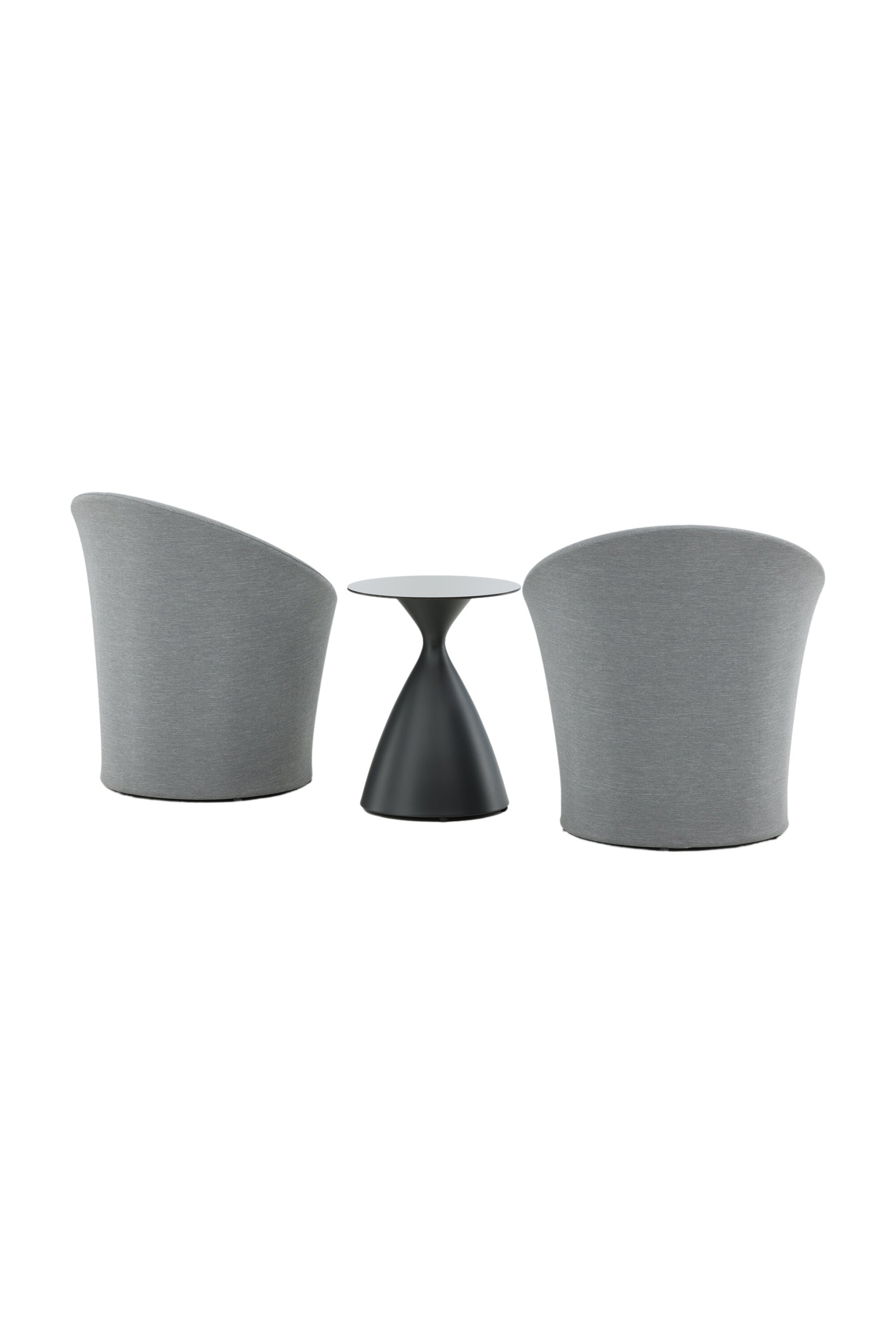 Spoga Lounge Outdoorset ⌀40cm in Schwarz/Grau präsentiert im Onlineshop von KAQTU Design AG. Loungeset ist von Venture Home