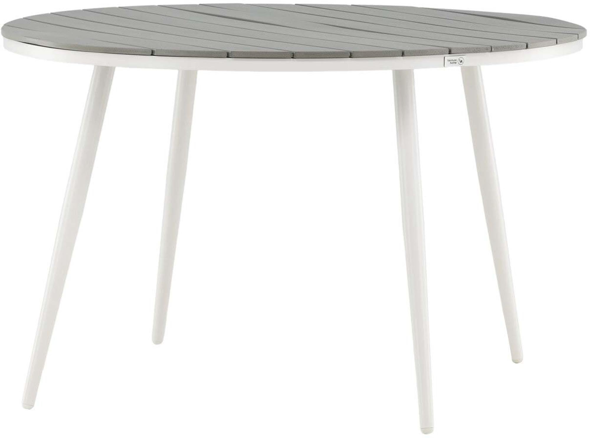 Moderner runder Gartentisch von Venture Home, wetterfest, robust, ideal für den Aussenbereich und vielseitig kombinierbar.