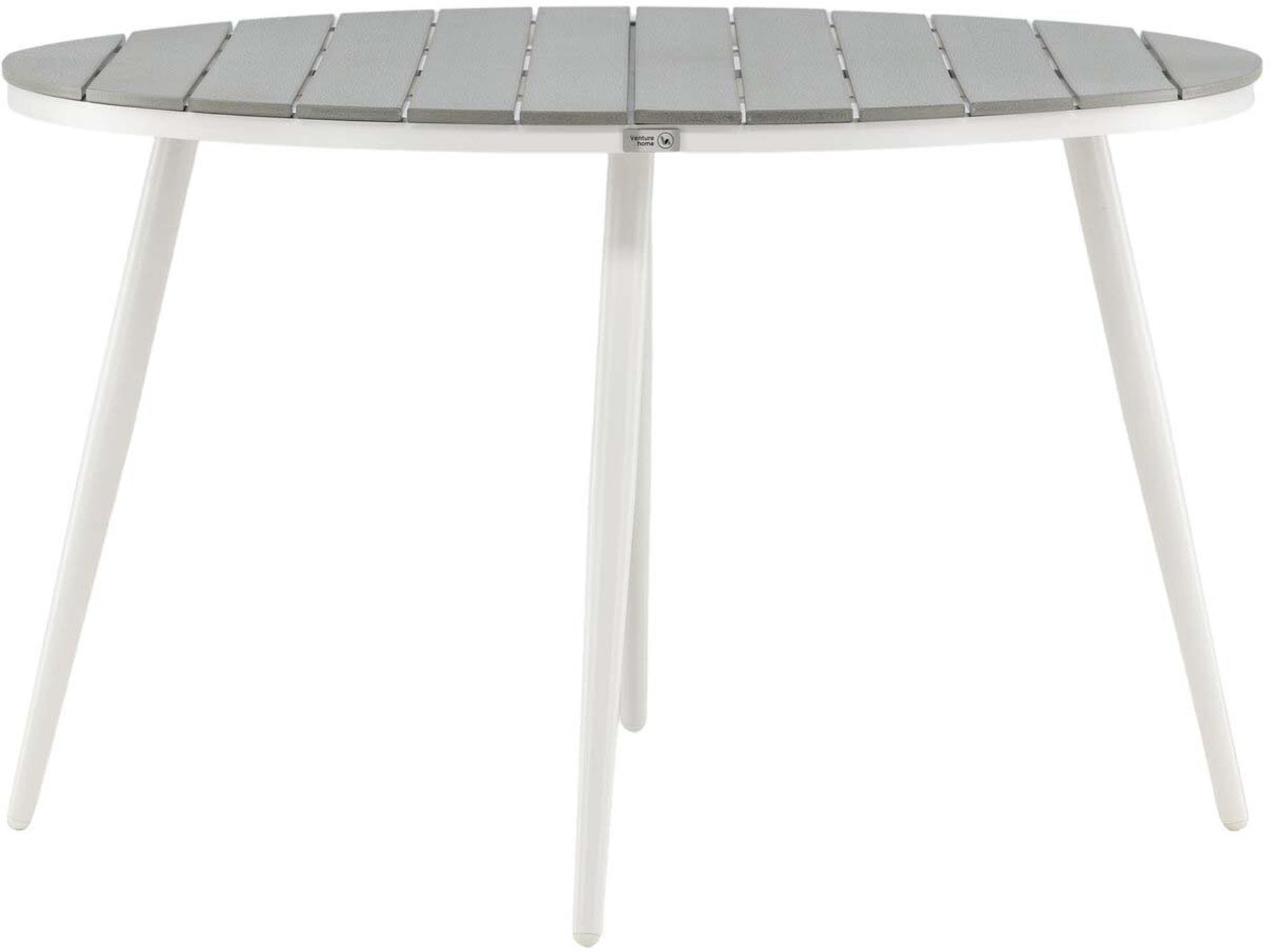 Runder Gartentisch von Venture Home, modern und langlebig, ideal für den Garten, wetterbeständig und vielseitig nutzbar.