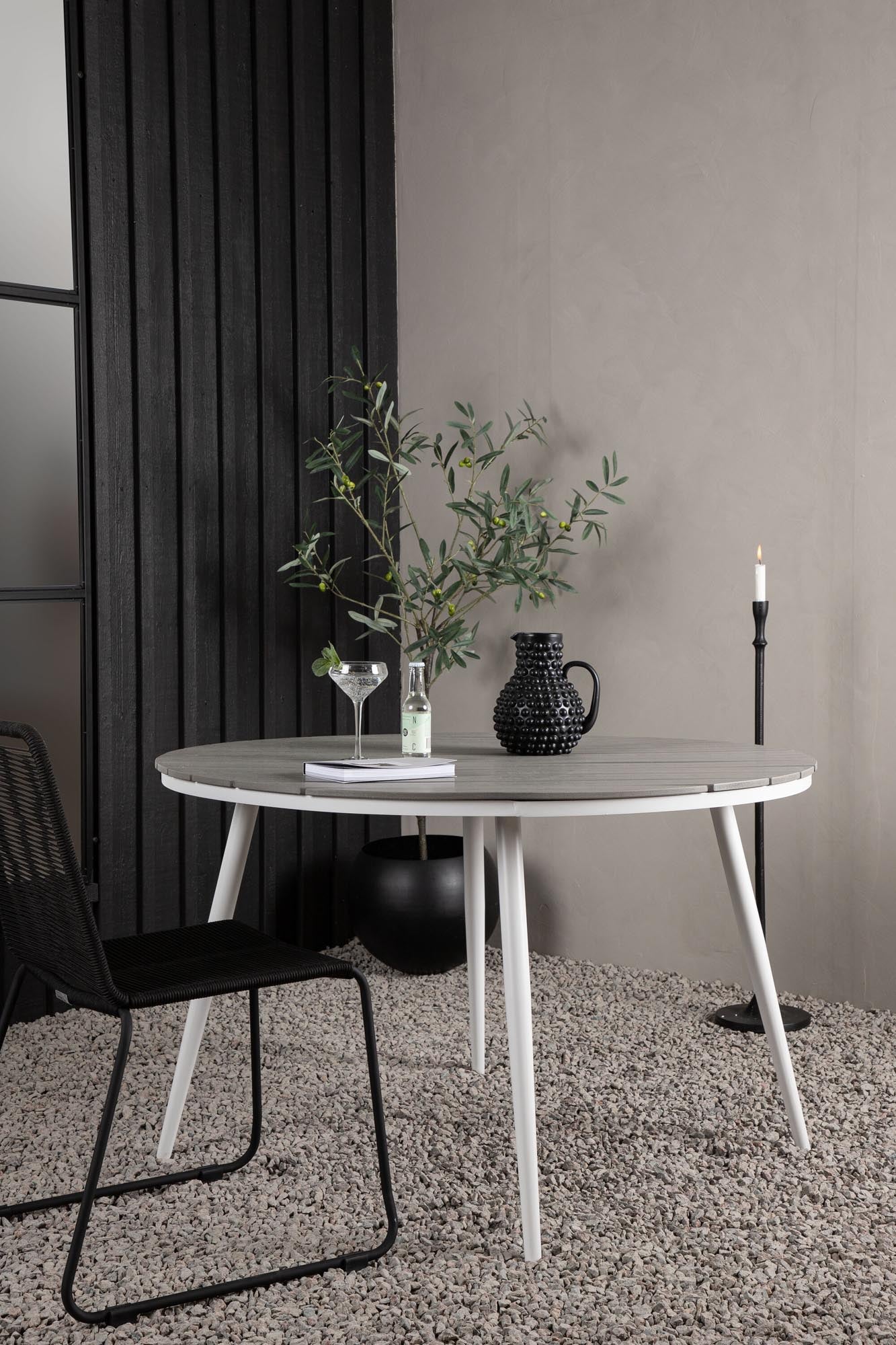 Runder Gartentisch von Venture Home, robust und wetterfest, perfekt für Garten oder Terrasse, modernes und zeitloses Design.