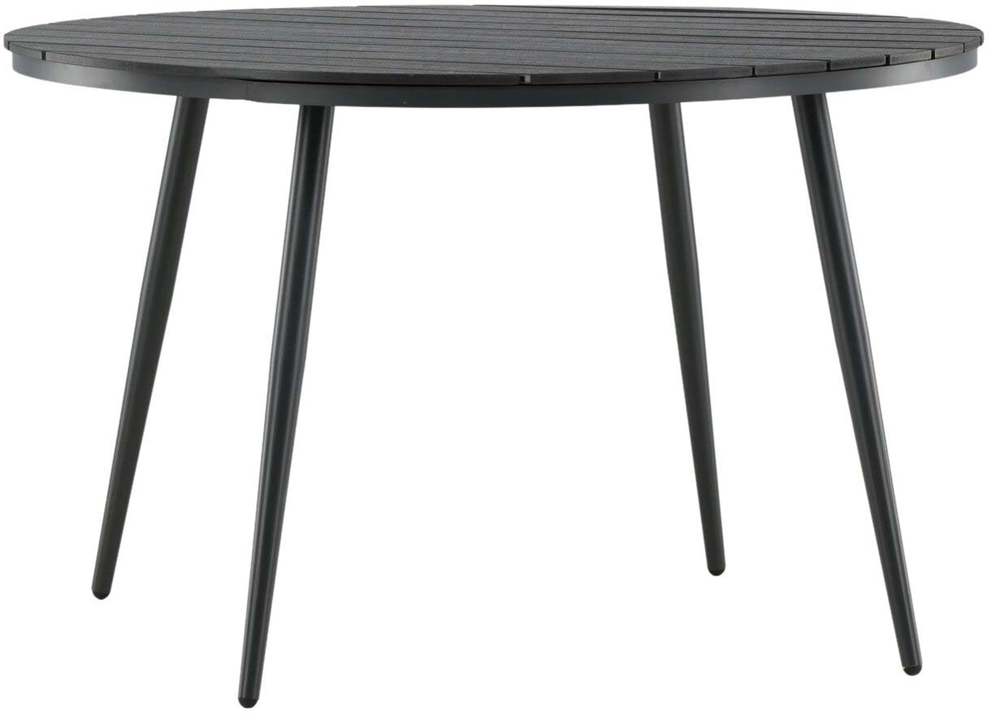 Runder Gartentisch von Venture Home, modern und wetterfest, perfekt für stilvolle Terrassen und langlebige Outdoor-Möbel.