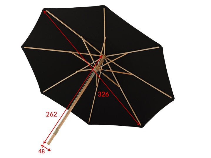 Nypo Sonnenschirm in Schwarz präsentiert im Onlineshop von KAQTU Design AG. Sonnenschirm ist von Venture Home