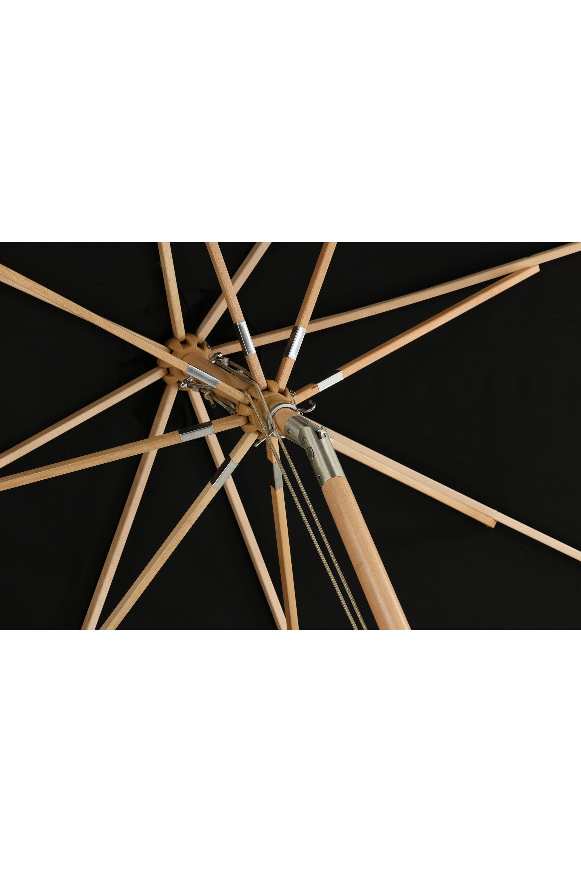 Nypo Sonnenschirm in Schwarz präsentiert im Onlineshop von KAQTU Design AG. Sonnenschirm ist von Venture Home