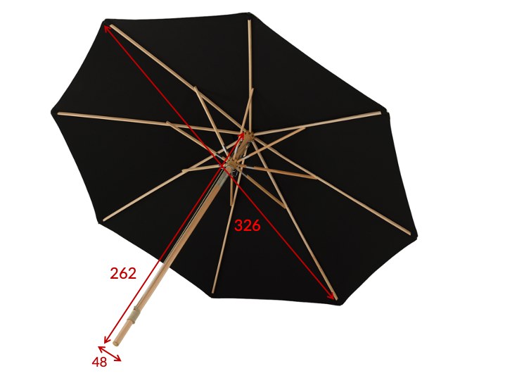 Nypo Sonnenschirm in Grau präsentiert im Onlineshop von KAQTU Design AG. Sonnenschirm ist von Venture Home