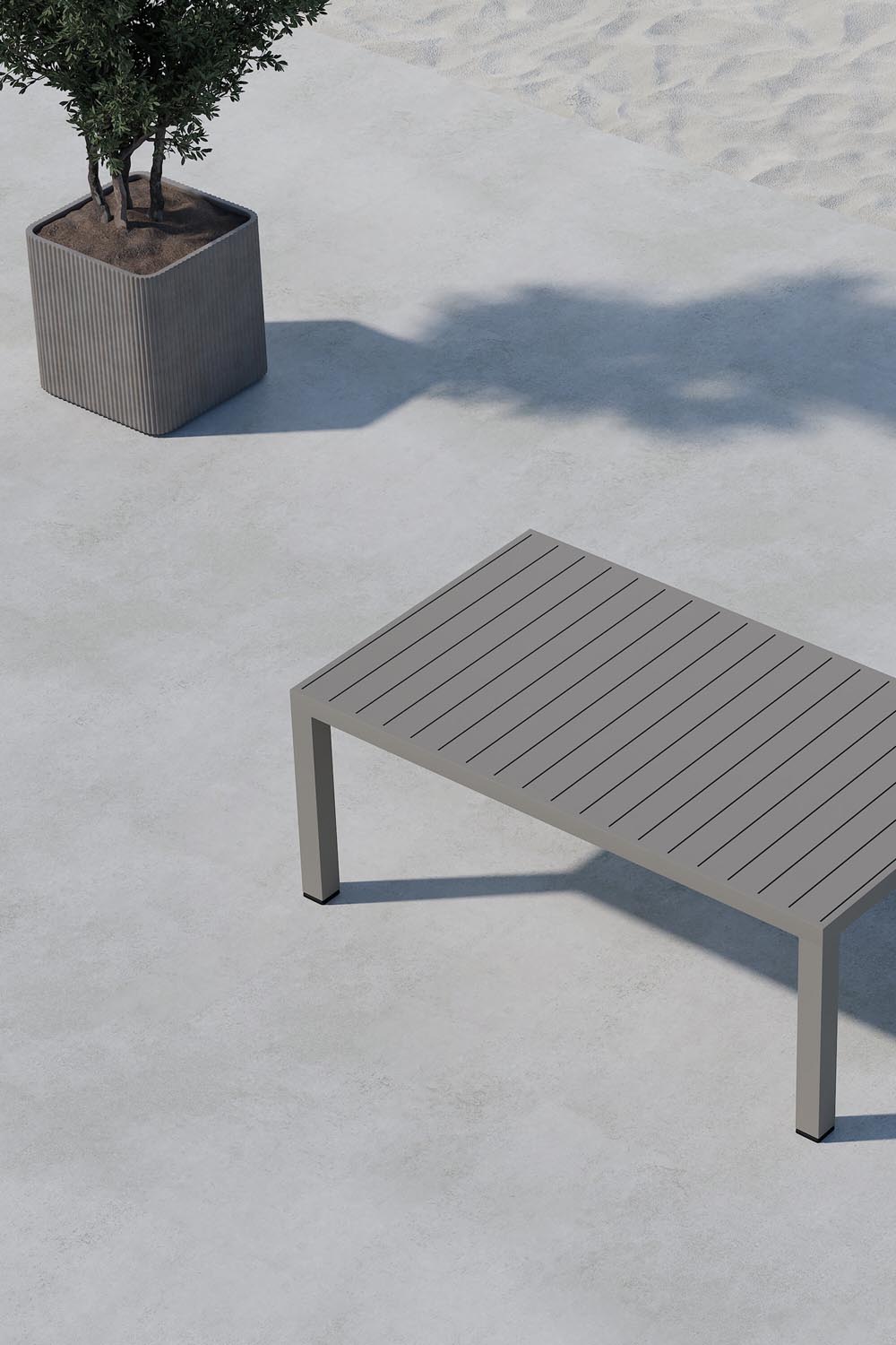 Copacabana Sofatisch in Hellgrau präsentiert im Onlineshop von KAQTU Design AG. Beistelltisch Outdoor ist von Venture Home
