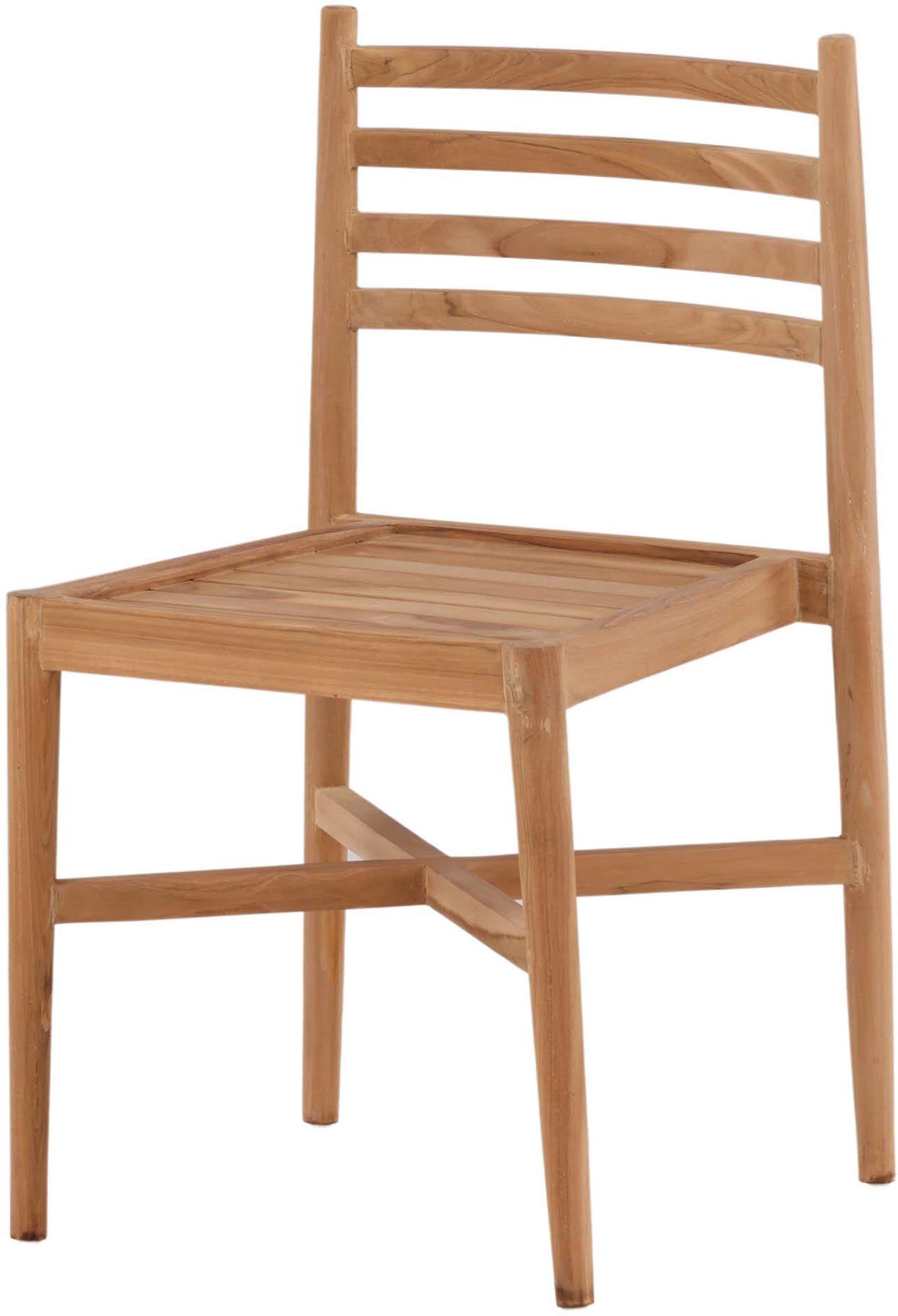 Erleben Sie den Kenya Stuhl von Venture Home – eleganter Teakholz-Gartenstuhl, ideal für entspannte Stunden und stilvolle Outdoor-Events.