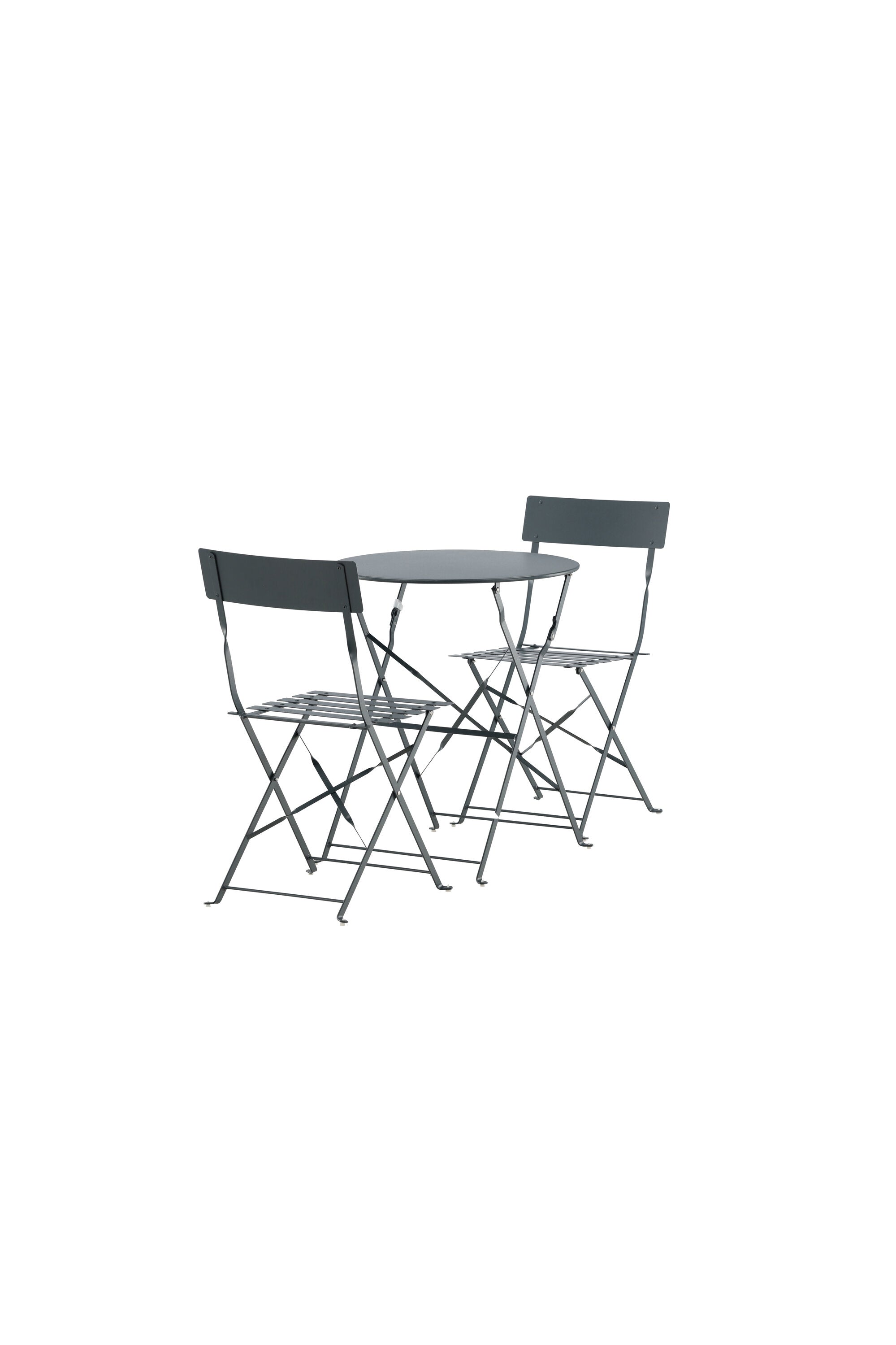 Marseille Café Outdoorset ⌀60cm/2St. in Dunkelgrau präsentiert im Onlineshop von KAQTU Design AG. Gartentischset ist von Venture Home