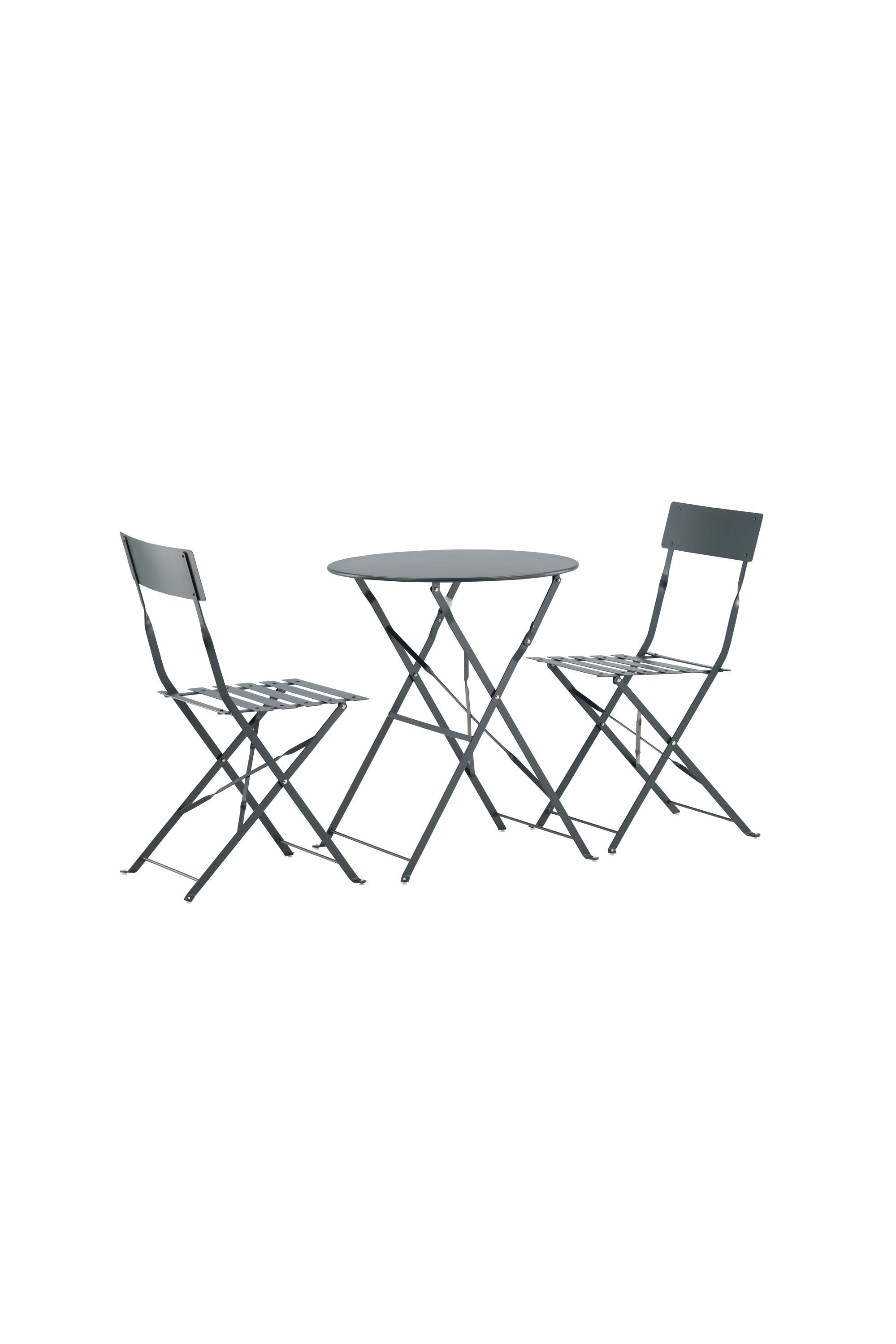 Marseille Café Outdoorset ⌀60cm/2St. in Dunkelgrau präsentiert im Onlineshop von KAQTU Design AG. Gartentischset ist von Venture Home