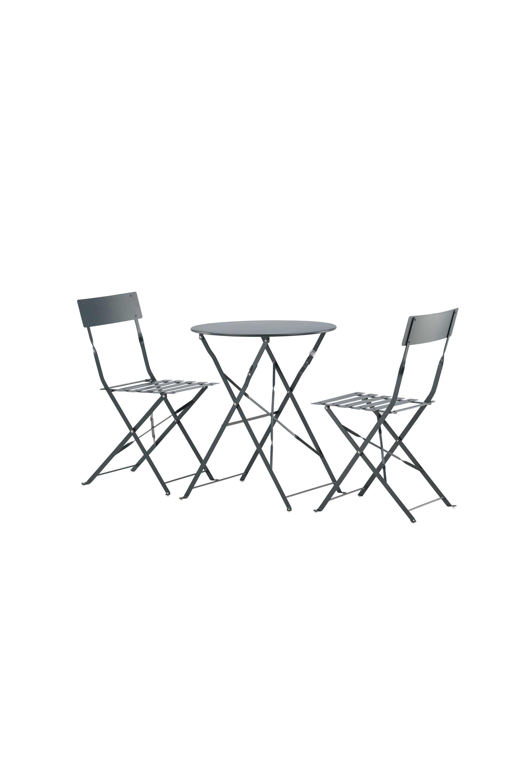 Marseille Café Outdoorset ⌀60cm/2St. in Dunkelgrau präsentiert im Onlineshop von KAQTU Design AG. Gartentischset ist von Venture Home
