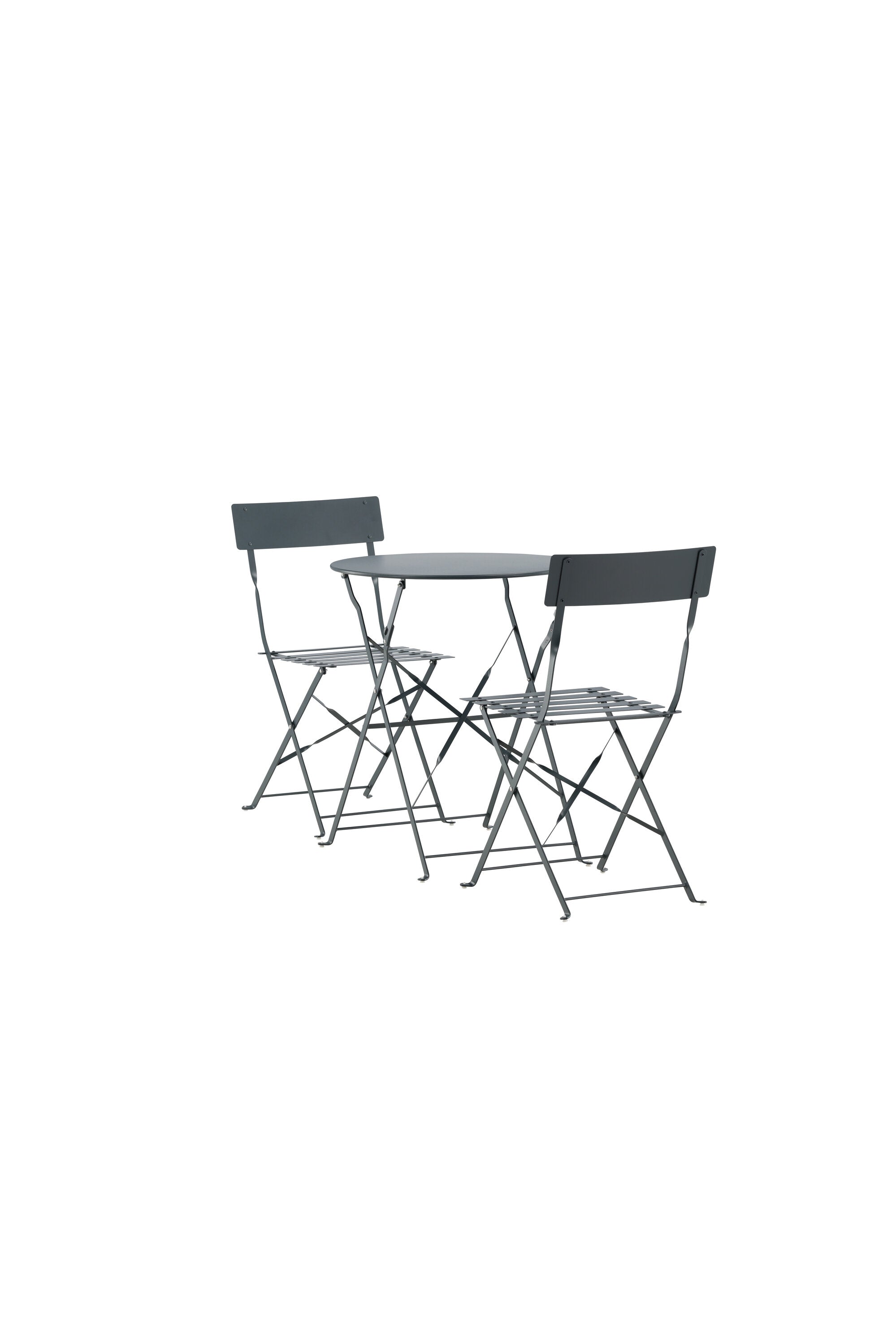 Marseille Café Outdoorset ⌀60cm/2St. in Dunkelgrau präsentiert im Onlineshop von KAQTU Design AG. Gartentischset ist von Venture Home