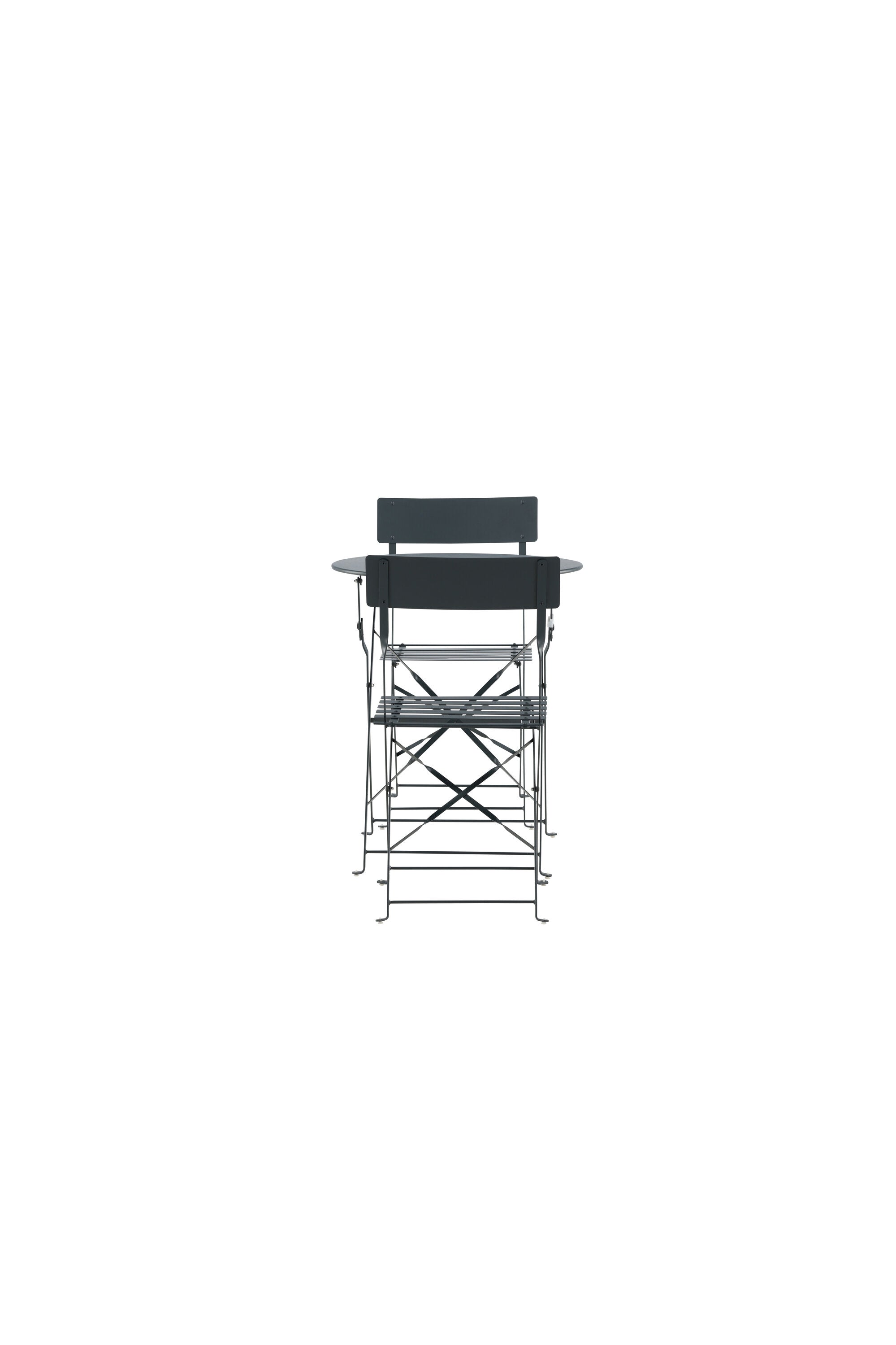 Marseille Café Outdoorset ⌀60cm/2St. in Dunkelgrau präsentiert im Onlineshop von KAQTU Design AG. Gartentischset ist von Venture Home