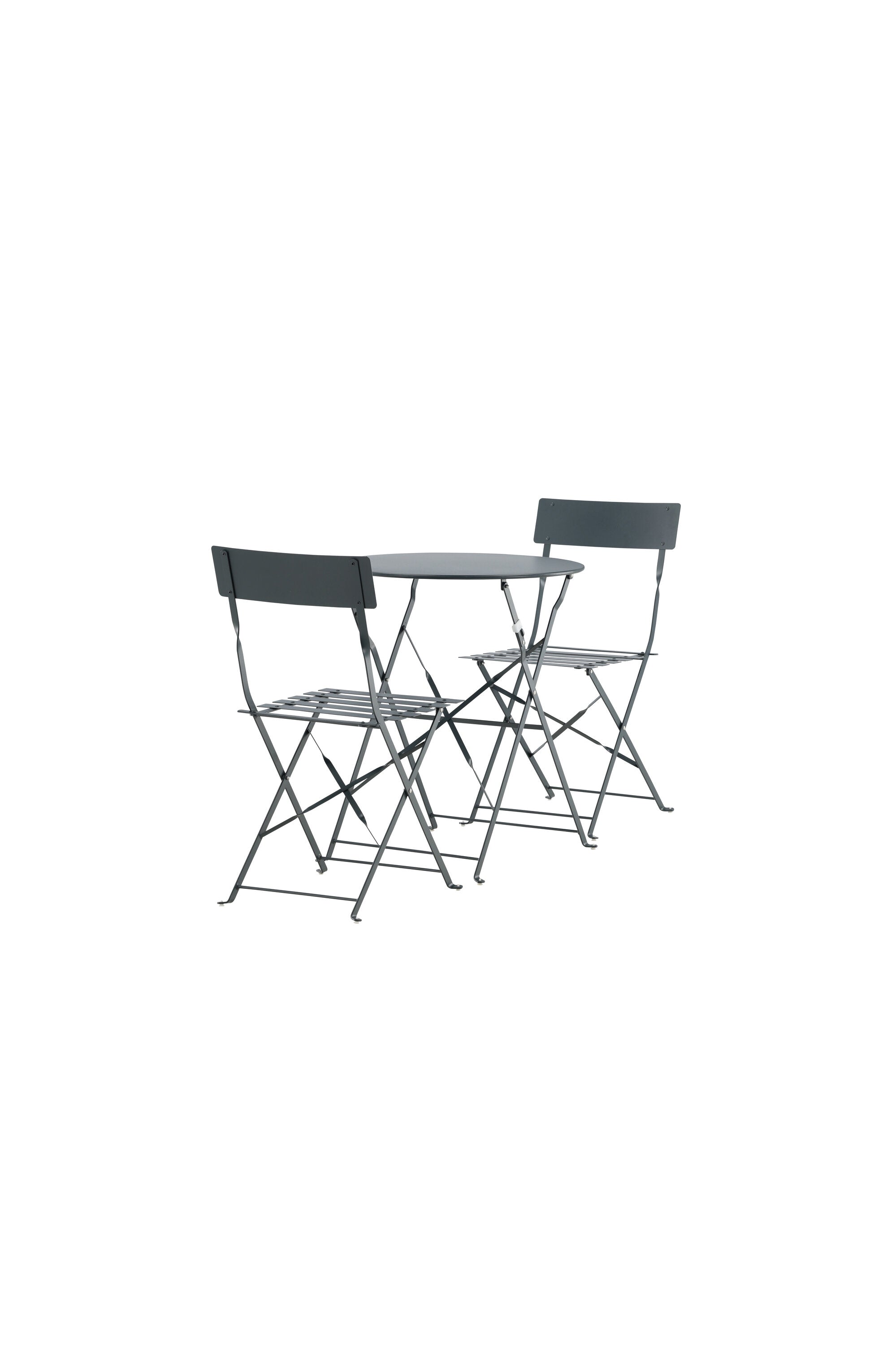 Marseille Café Outdoorset ⌀60cm/2St. in Dunkelgrau präsentiert im Onlineshop von KAQTU Design AG. Gartentischset ist von Venture Home
