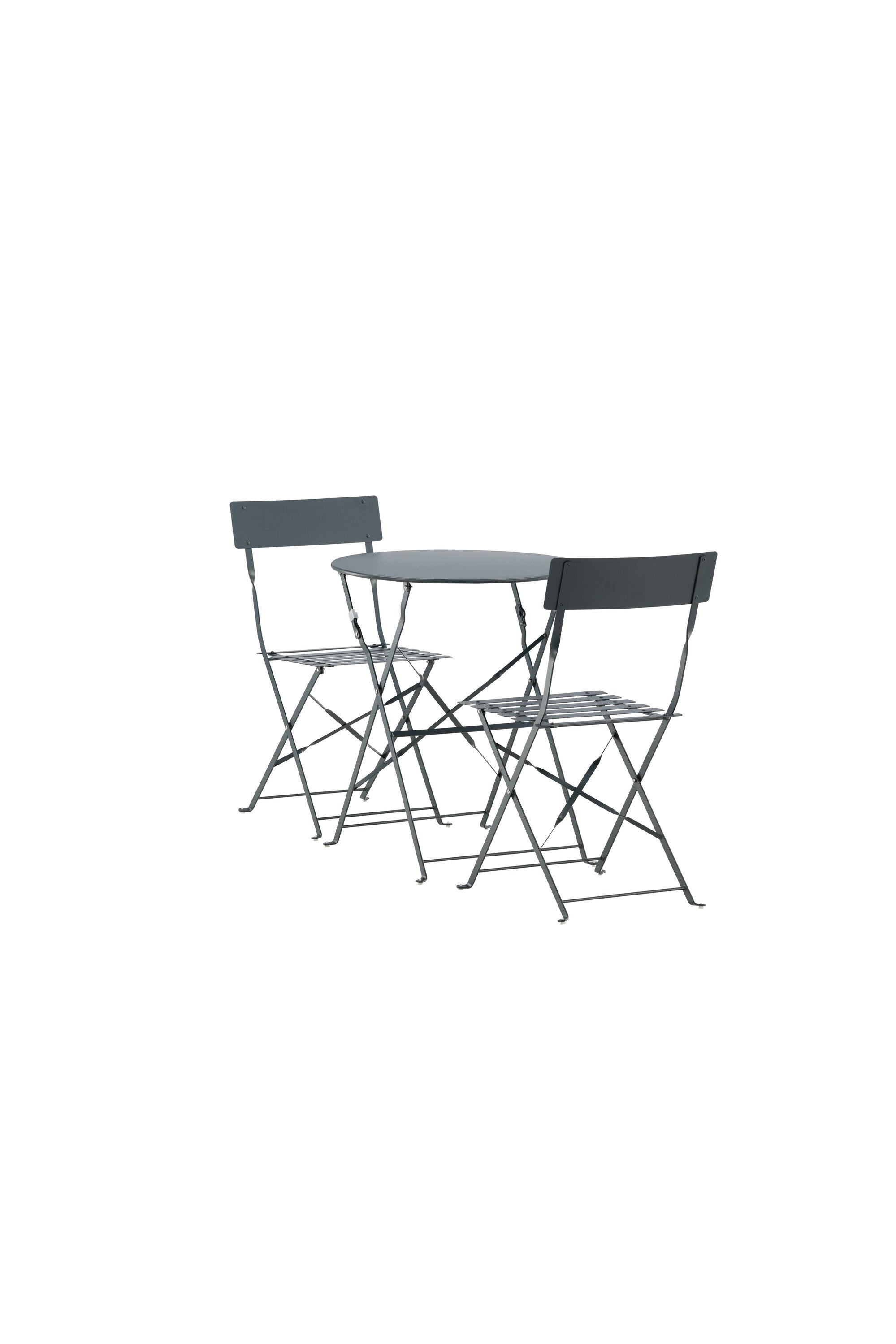 Marseille Café Outdoorset ⌀60cm/2St. in Dunkelgrau präsentiert im Onlineshop von KAQTU Design AG. Gartentischset ist von Venture Home