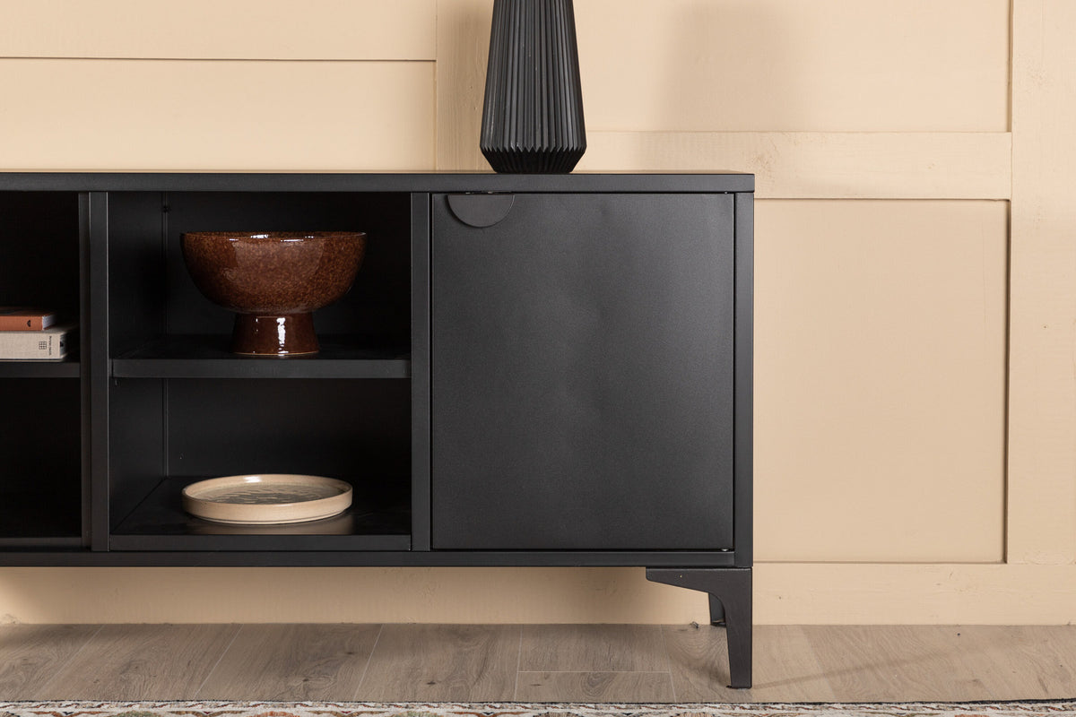Piring TV-Ständer in Schwarz präsentiert im Onlineshop von KAQTU Design AG. TV-Möbel ist von Venture Home