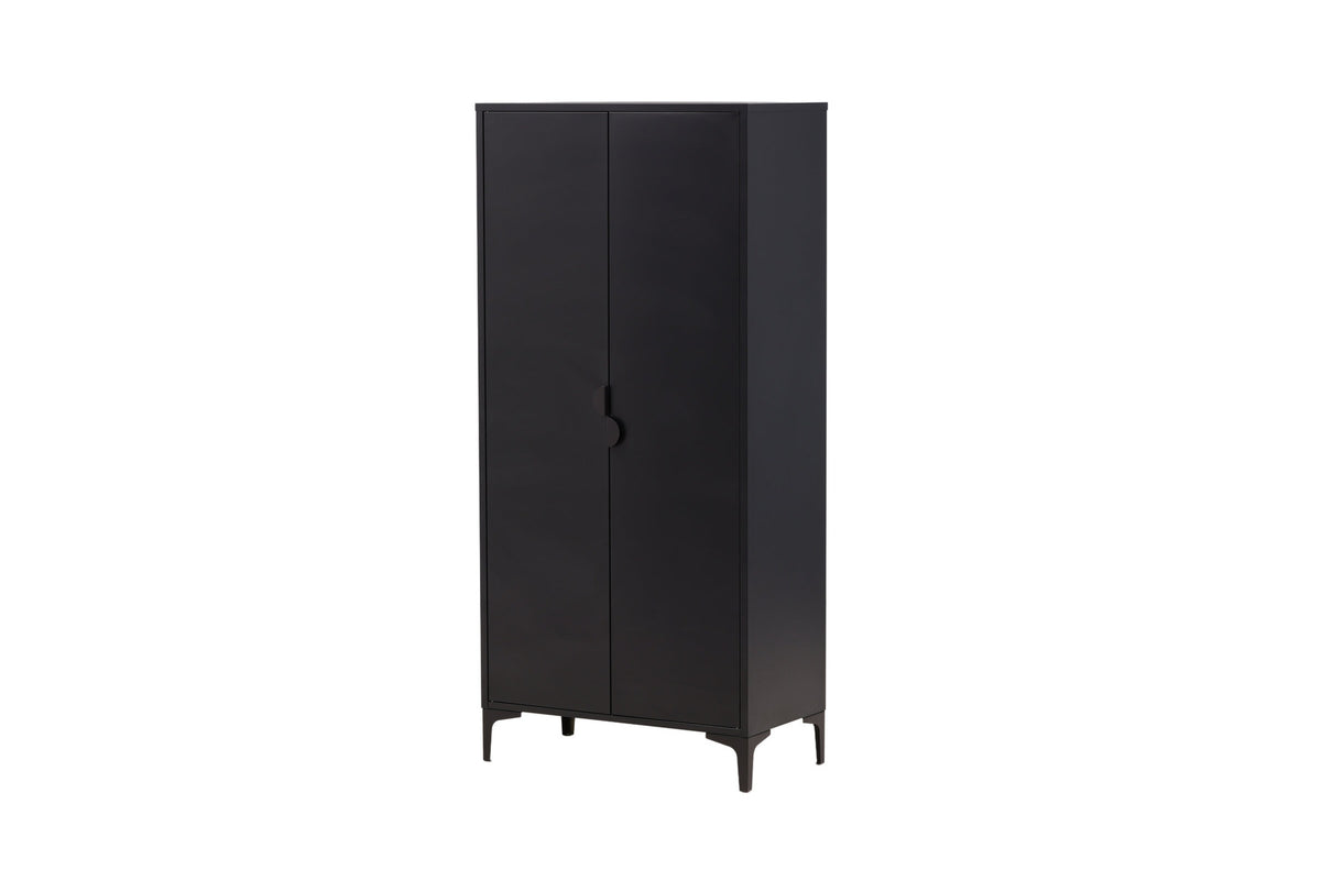 Piring Wardrobe in Schwarz präsentiert im Onlineshop von KAQTU Design AG. Drehtürenschrank ist von Venture Home