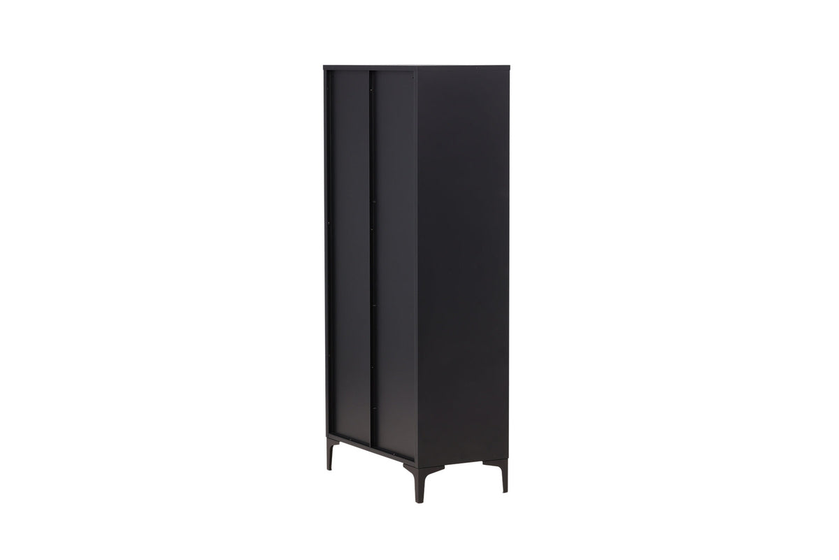 Piring Wardrobe in Schwarz präsentiert im Onlineshop von KAQTU Design AG. Drehtürenschrank ist von Venture Home