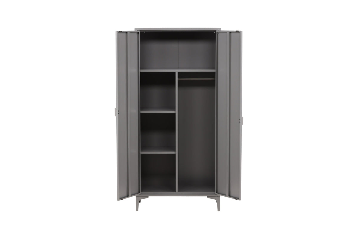 Piring Wardrobe in Hellgrau präsentiert im Onlineshop von KAQTU Design AG. Drehtürenschrank ist von Venture Home