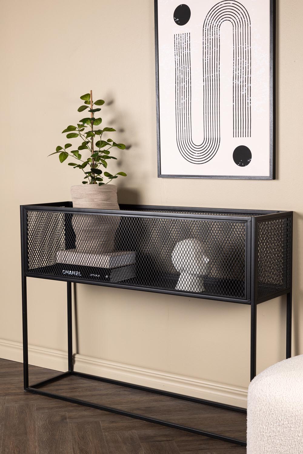 Netz Regal in Schwarz präsentiert im Onlineshop von KAQTU Design AG. Standregal ist von Venture Home