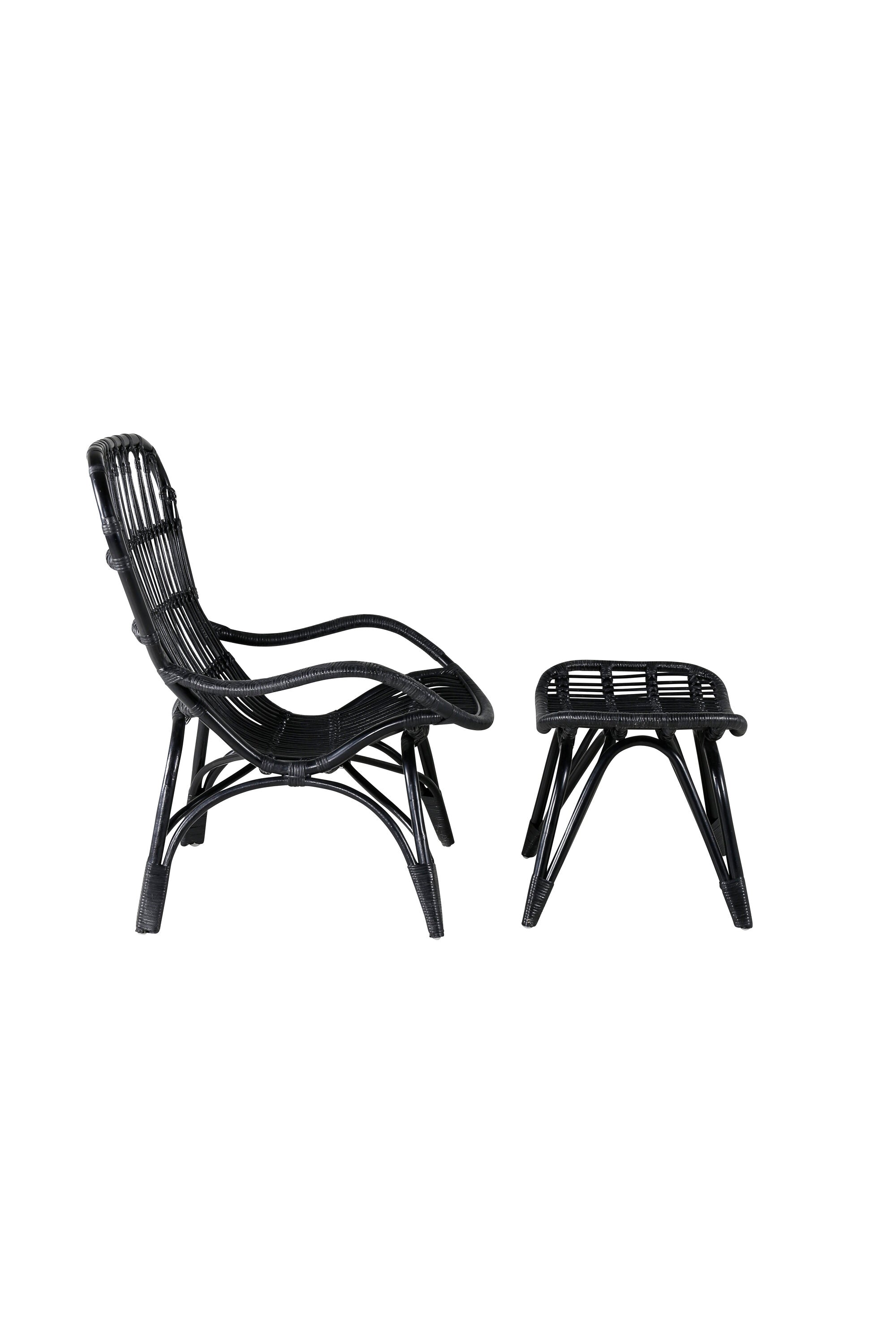 Ella Lounge Stuhl in Black präsentiert im Onlineshop von KAQTU Design AG. Outdoor-Sessel ist von Venture Home