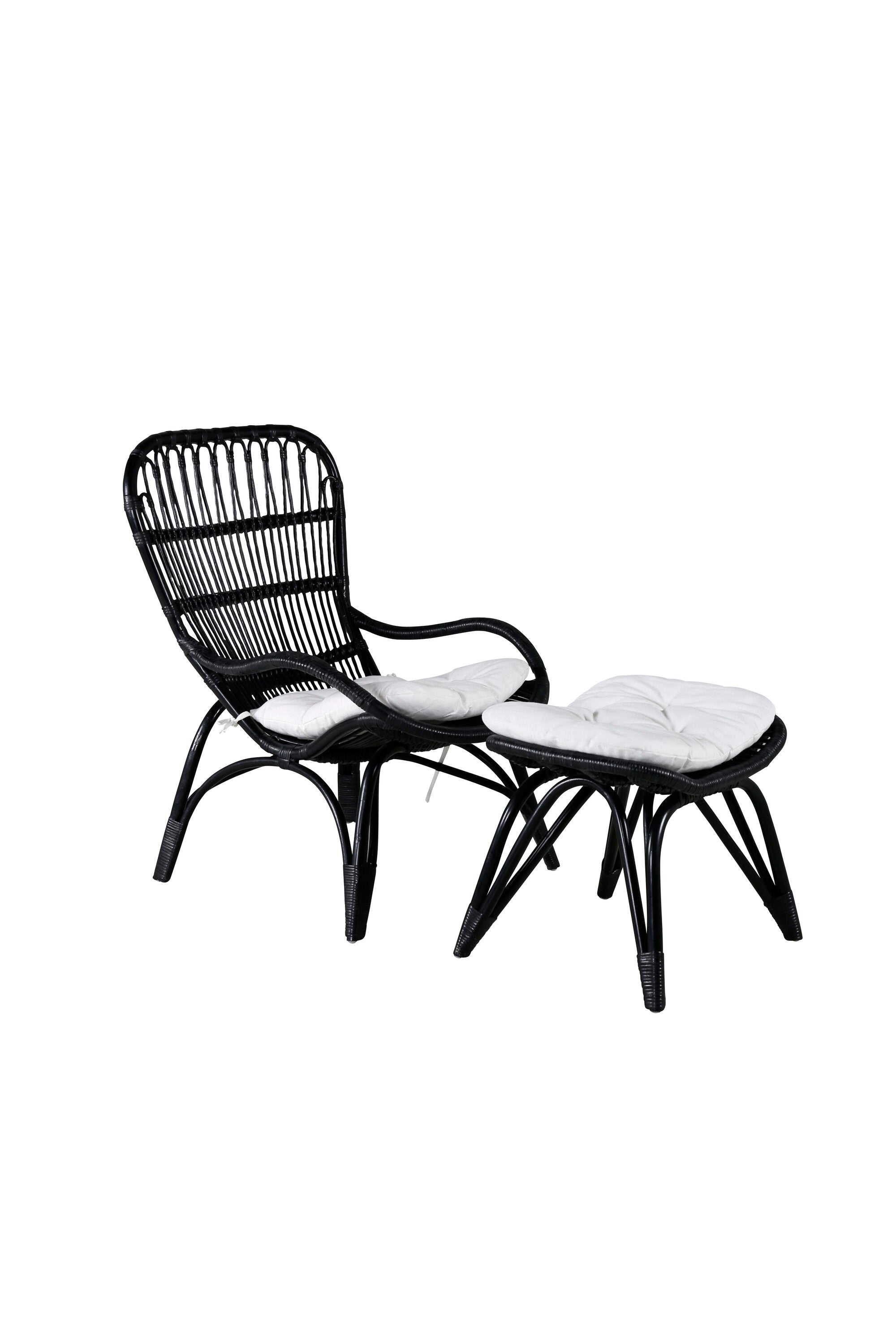 Ella Lounge Stuhl in Black präsentiert im Onlineshop von KAQTU Design AG. Outdoor-Sessel ist von Venture Home