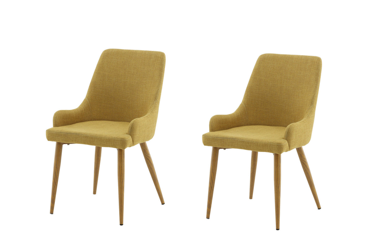 Plaza Stuhl in Senf / Natur präsentiert im Onlineshop von KAQTU Design AG. Stuhl ist von Venture Home