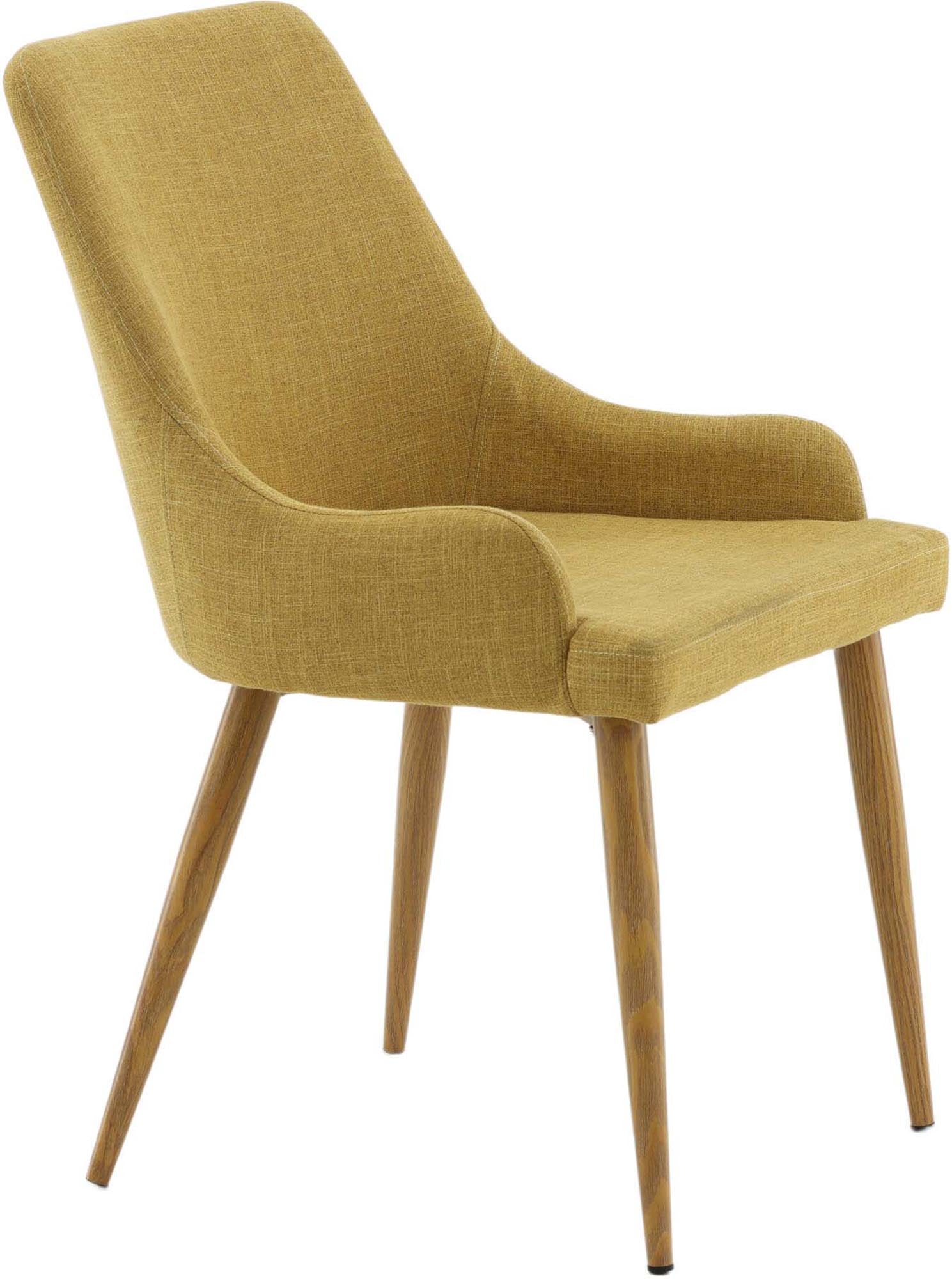 Entdecken Sie den Plaza Stuhl von Venture Home: stilvolles Design mit grauem Polyester und robustem Metallrahmen für höchsten Sitzkomfort.