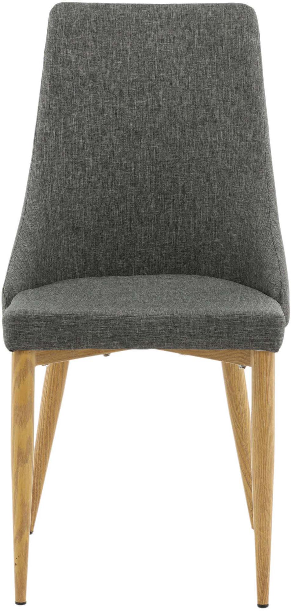 Moderner Leone Stuhl von Venture Home, bezogen mit hochwertigem Manchester-Stoff in Cremeweiss, ideal für stilvolle Esszimmer.