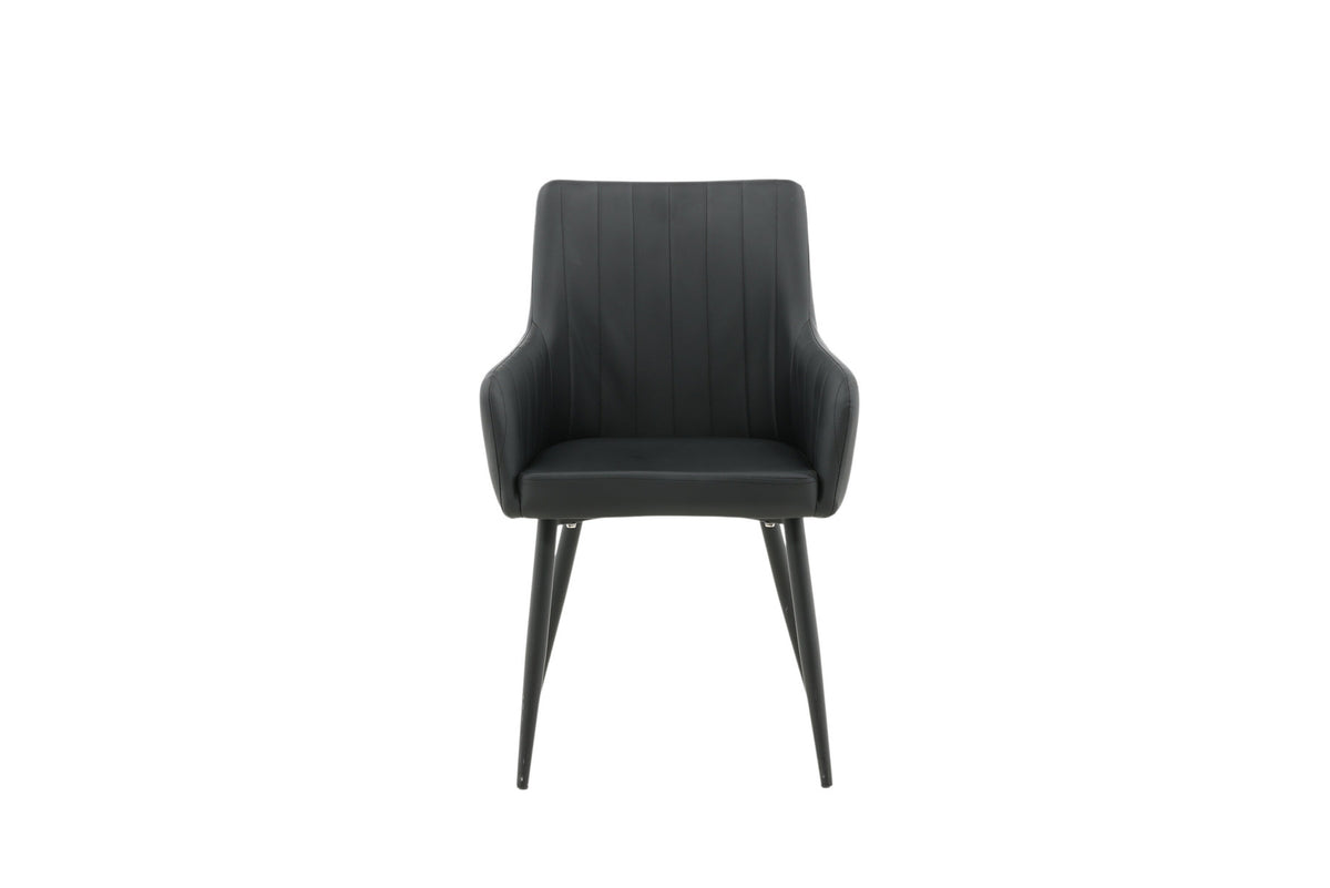 Comfort Stuhl in Schwarz präsentiert im Onlineshop von KAQTU Design AG. Stuhl mit Armlehne ist von Venture Home