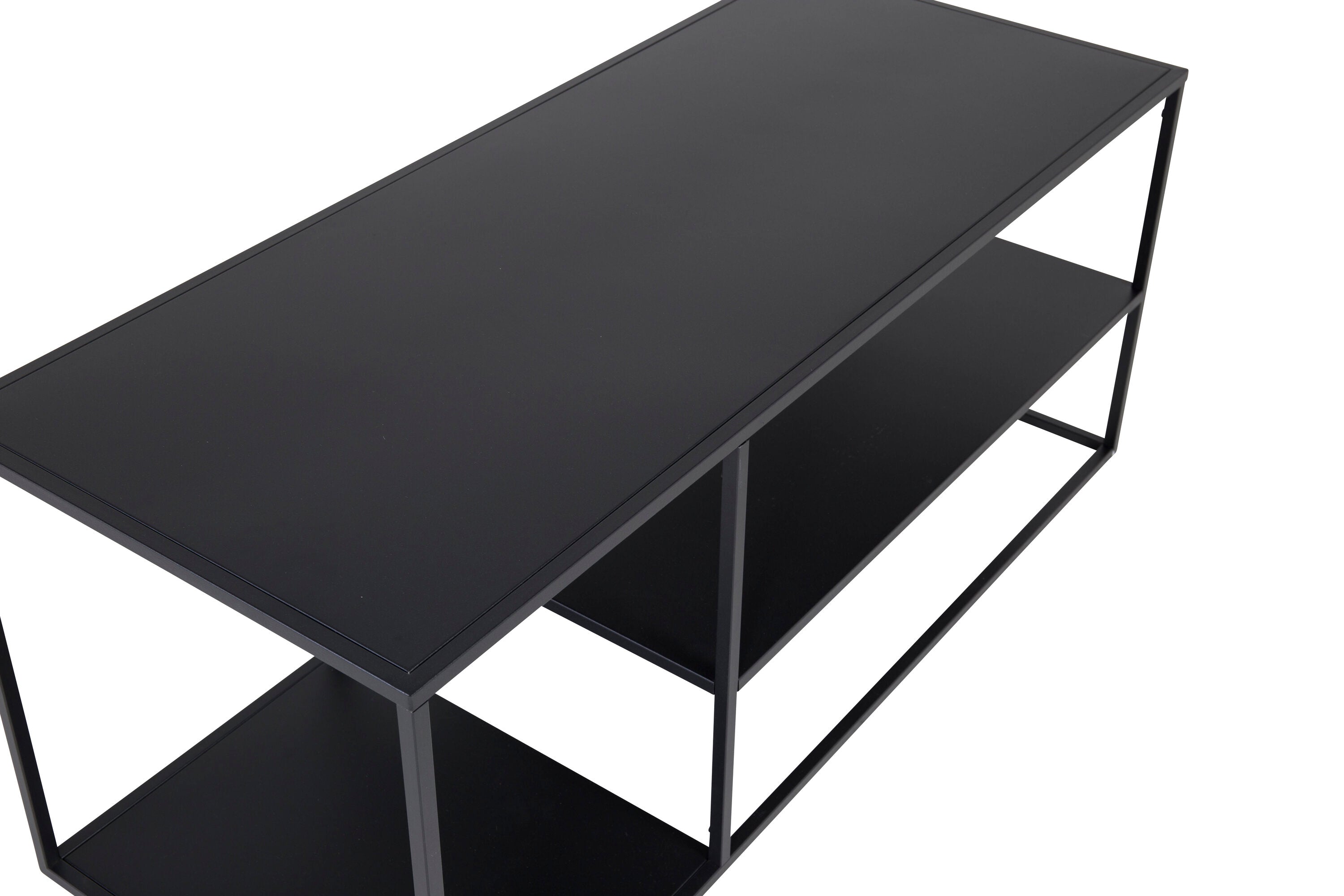 Eleganter schwarzer Staal Couchtisch von Venture Home, ideal für stilvolle Wohnzimmergestaltung, erhältlich bei KAQTU Design AG.