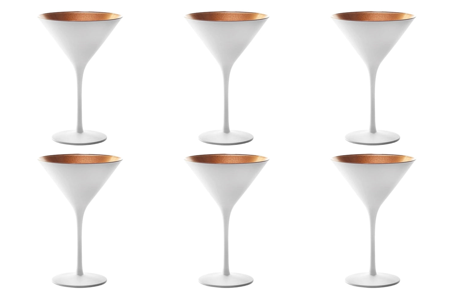 Set de 6 bols à cocktail Elements 240ml blanc/bronze