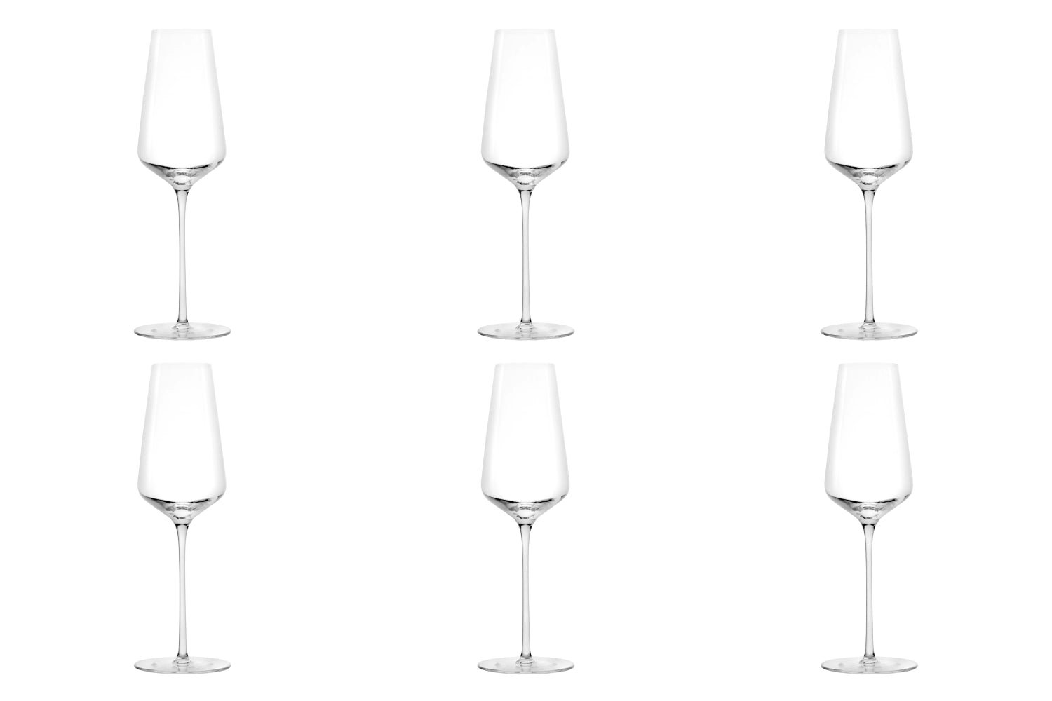 Elegantes 6er Set STARlight Champagnerkelche von Stölzle, 24 cm hoch, perfekt für festliche Anlässe und stilvolles Anstoßen.