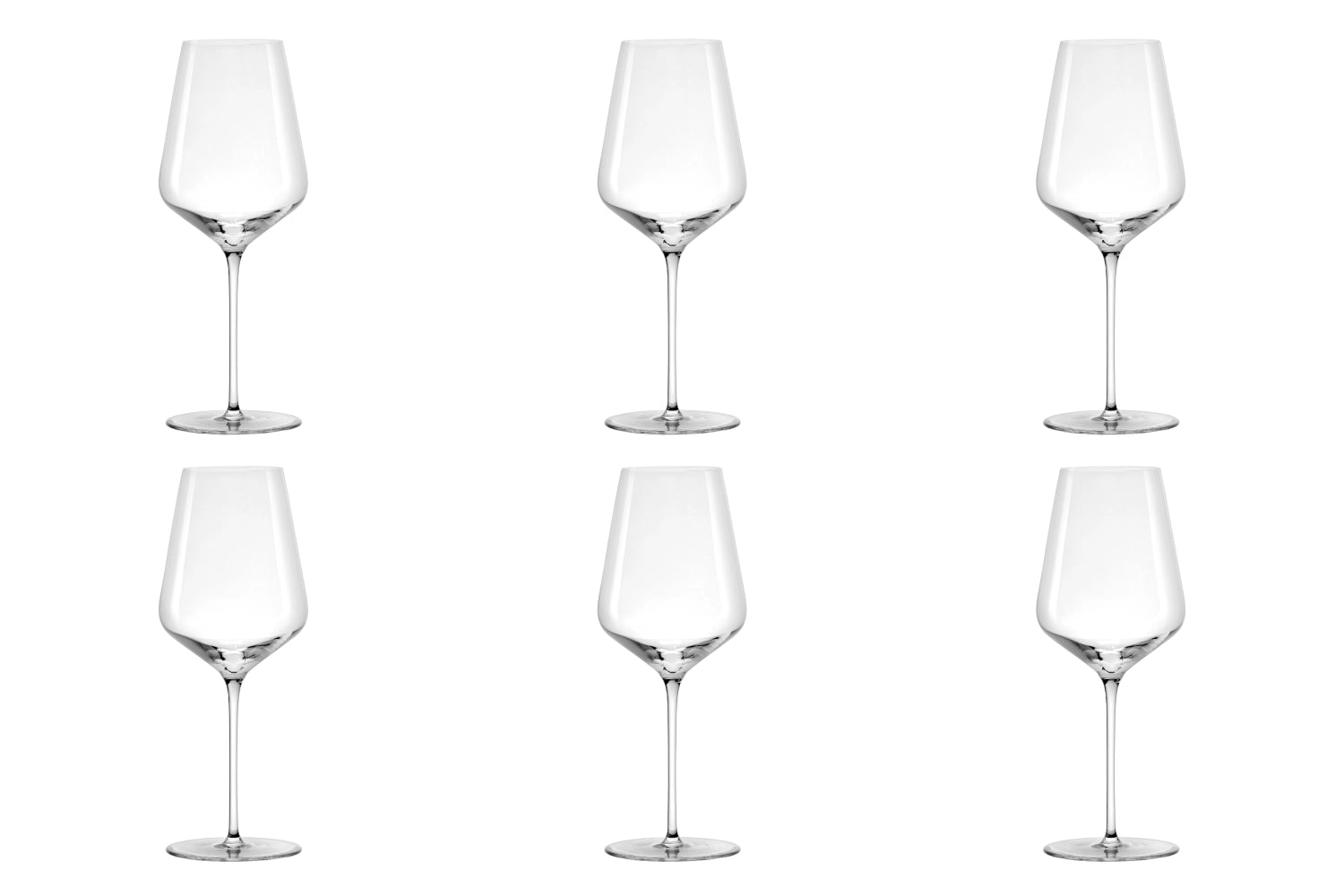 Elegantes 6er Set STARlight Bordeauxkelche von Stölzle, 25.5 cm hoch, 67.5 cl, perfekt für vollmundige Rotweine und festliche Anlässe.