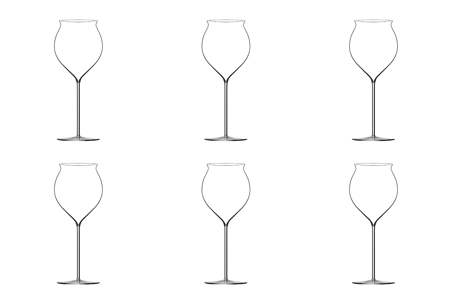 6er Set Jamesse Synergie Sakéglas 40cl mundgeblasen