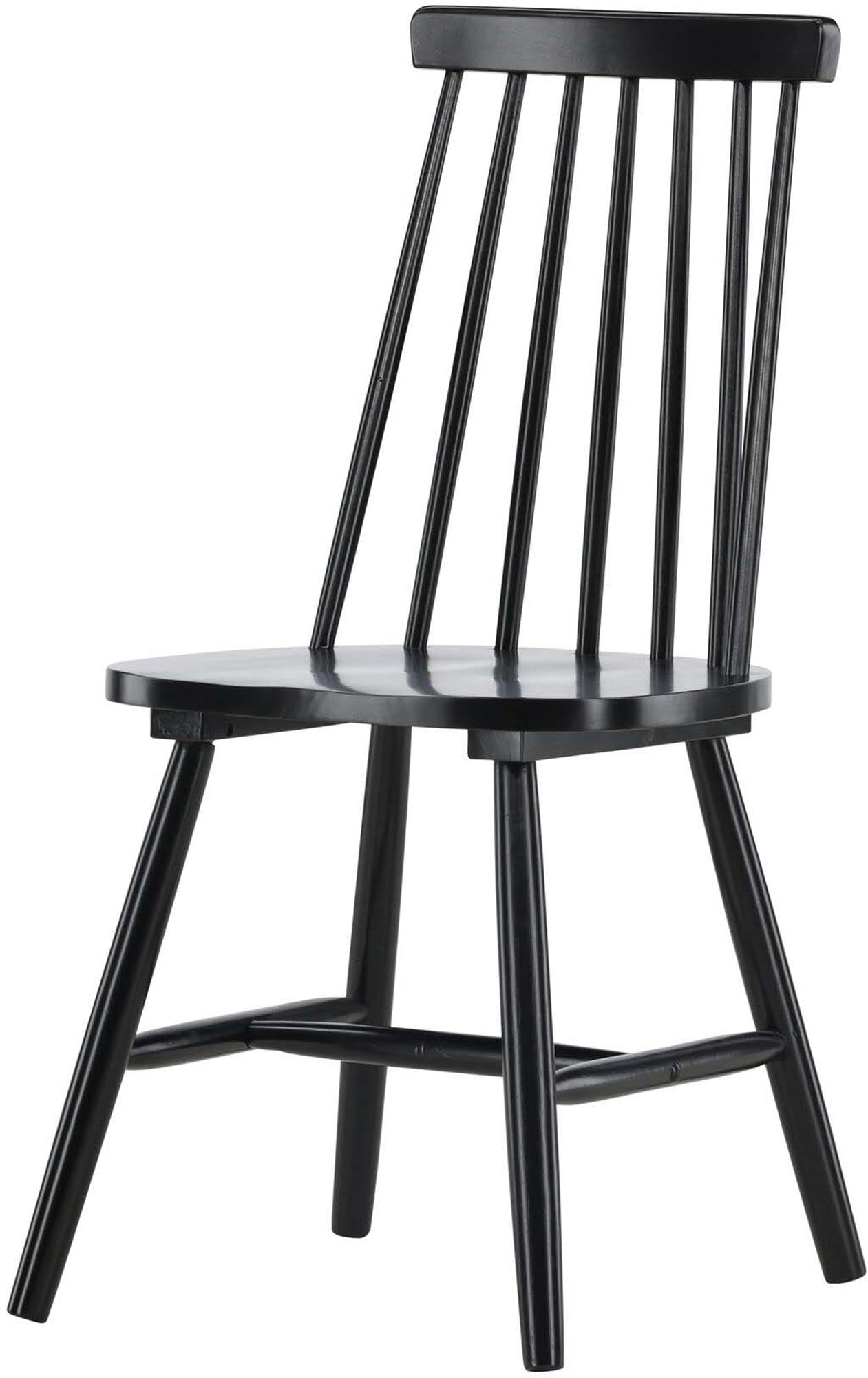 Der Lönneberga Esszimmerstuhl von Venture Home: skandinavisches Design, ergonomischer Komfort, aus robustem Gummiholz, pflegeleicht.