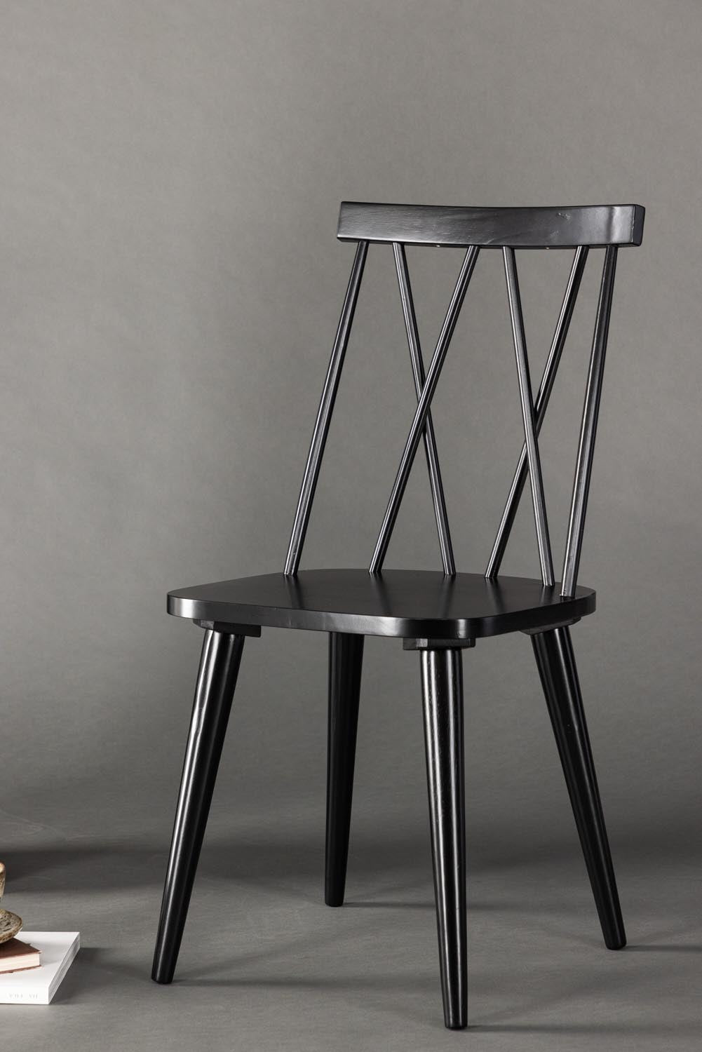Mariette Esszimmerstuhl in Schwarz präsentiert im Onlineshop von KAQTU Design AG. Stuhl ist von Venture Home