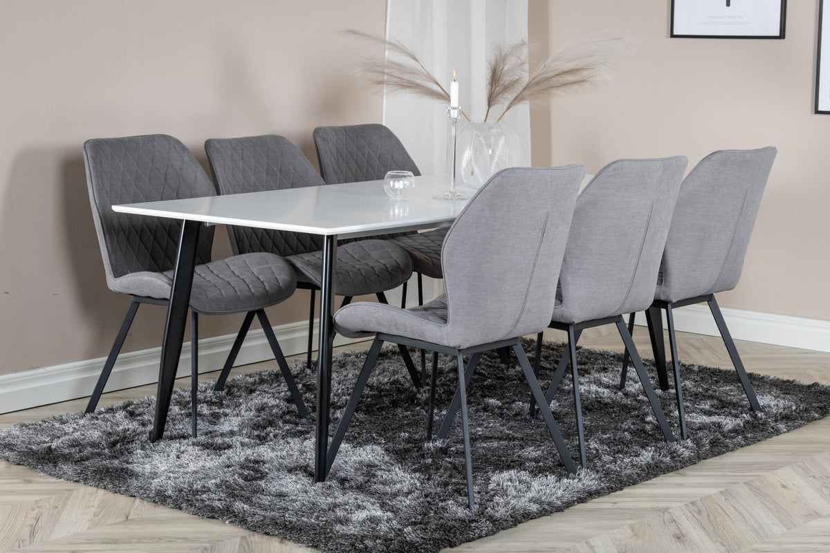 Polar Tisch in Schwarz-Weiss präsentiert im Onlineshop von KAQTU Design AG. Esstisch ist von Venture Home
