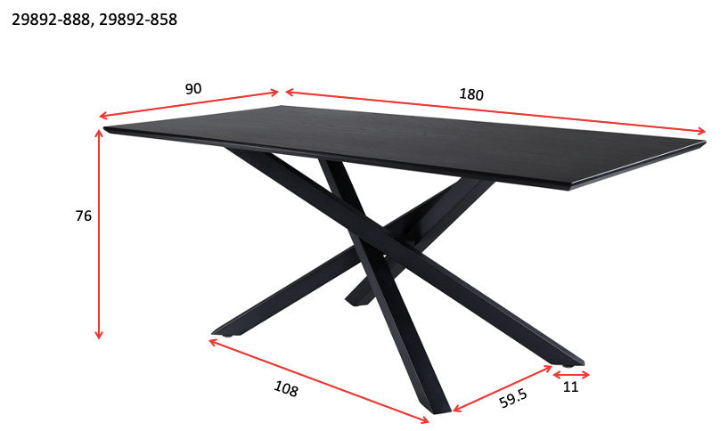 Piazza Esstisch in Schwarz / Grau präsentiert im Onlineshop von KAQTU Design AG. Esstisch ist von Venture Home