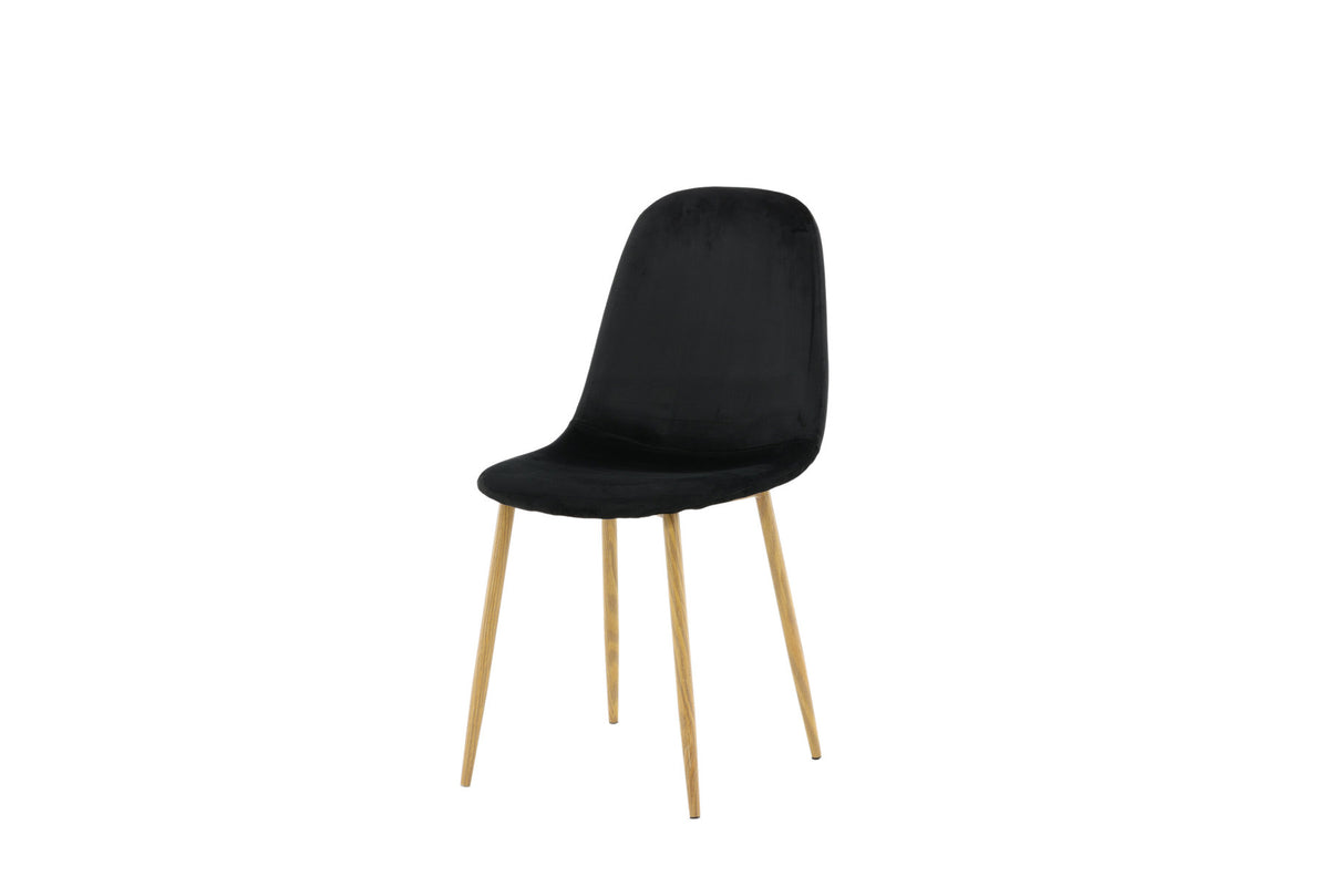 Polar Stuhl in Schwarz/Eicheimitat präsentiert im Onlineshop von KAQTU Design AG. Stuhl ist von Venture Home