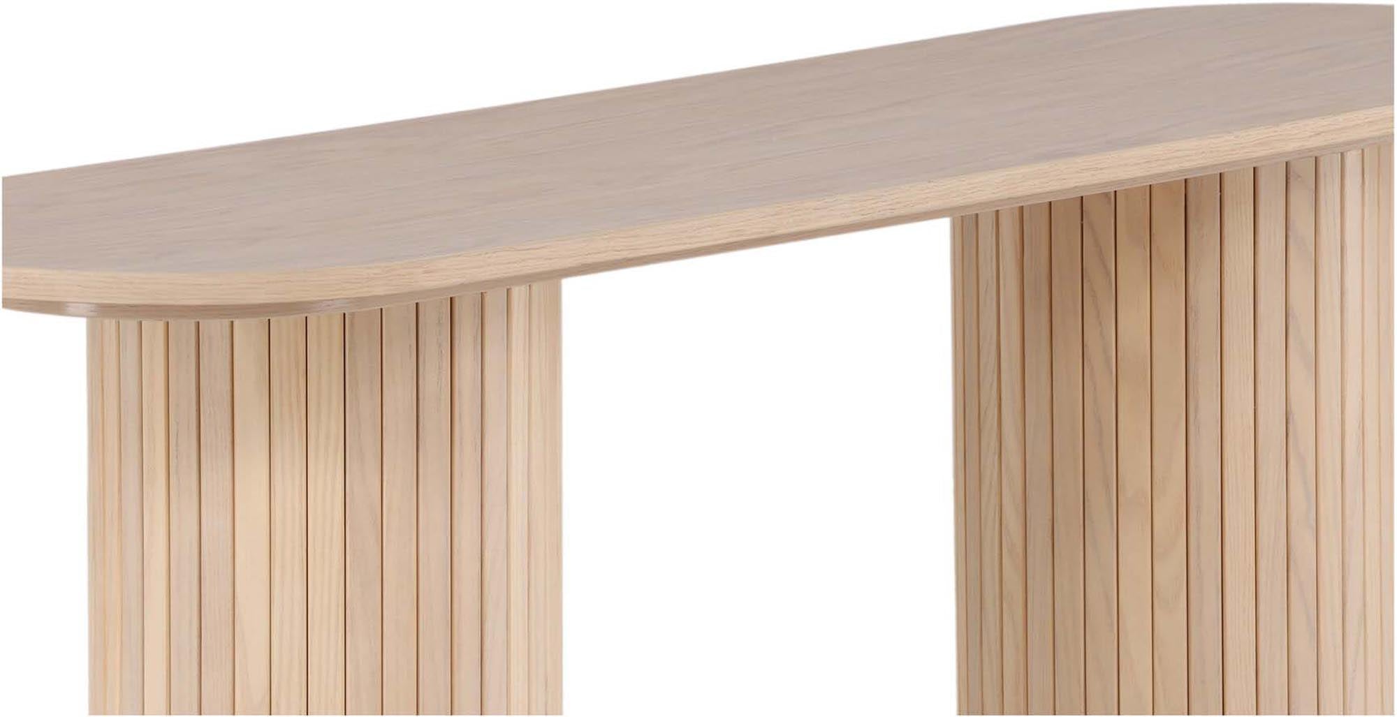 Eleganter Bianca Konsolentisch von Venture Home, gefertigt aus robustem MDF mit moccafarbener Lackierung. Ideal für Flur und Wohnzimmer.