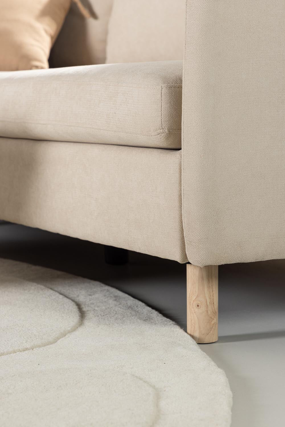 Zero Ecksofa in Beige präsentiert im Onlineshop von KAQTU Design AG. 3er Sofa ist von Venture Home