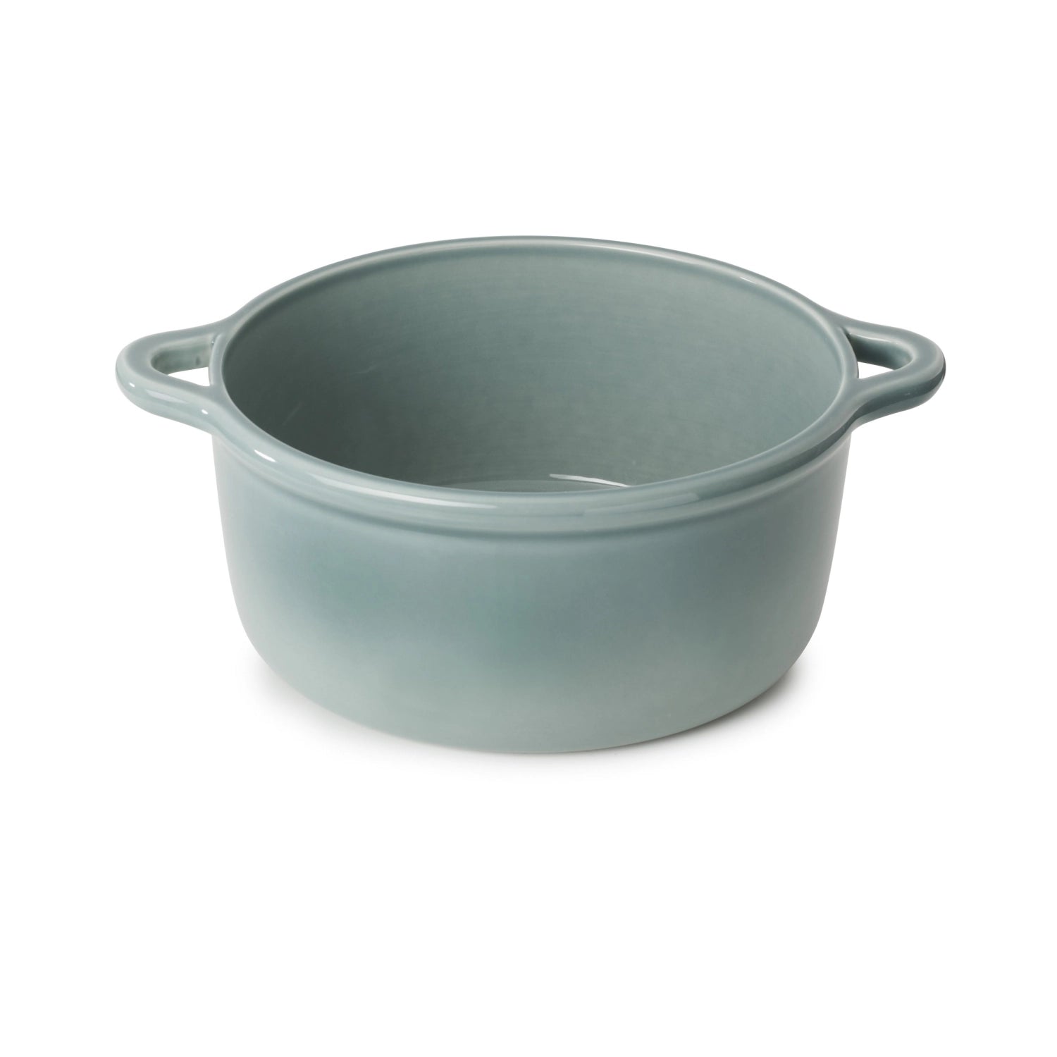 Elegante 26 cm Induktionskasserolle in wolkengrau, ideal für vielseitige Kochanwendungen, ohne Deckel für flexibles Kochen.