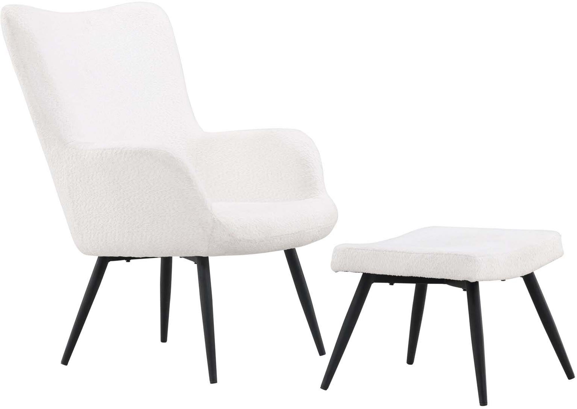 Erleben Sie mit dem Como Sessel und Ottoman von Venture Home stilvolle Eleganz und höchsten Sitzkomfort – perfekt für Ihr Zuhause!