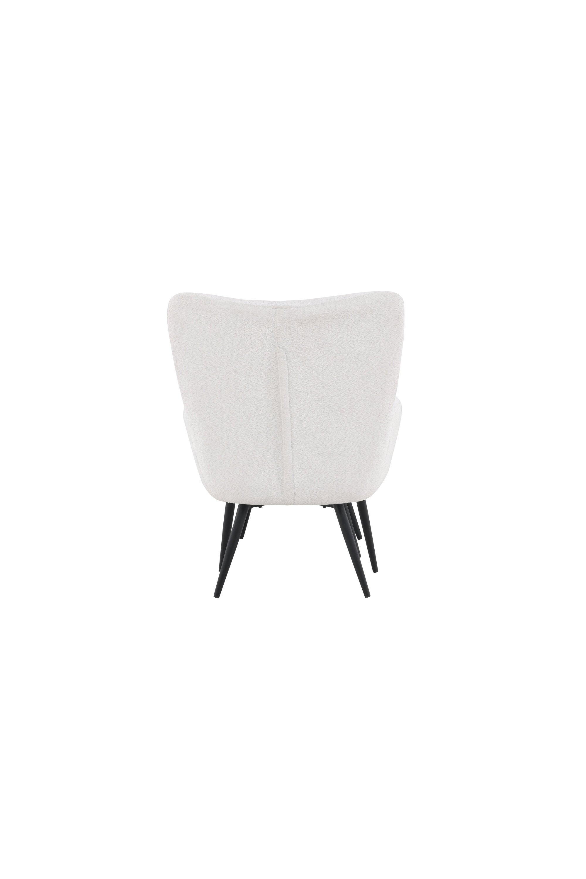 Como Sessel mit Ottoman in Weiss präsentiert im Onlineshop von KAQTU Design AG. Sessel mit Armlehnen ist von Venture Home
