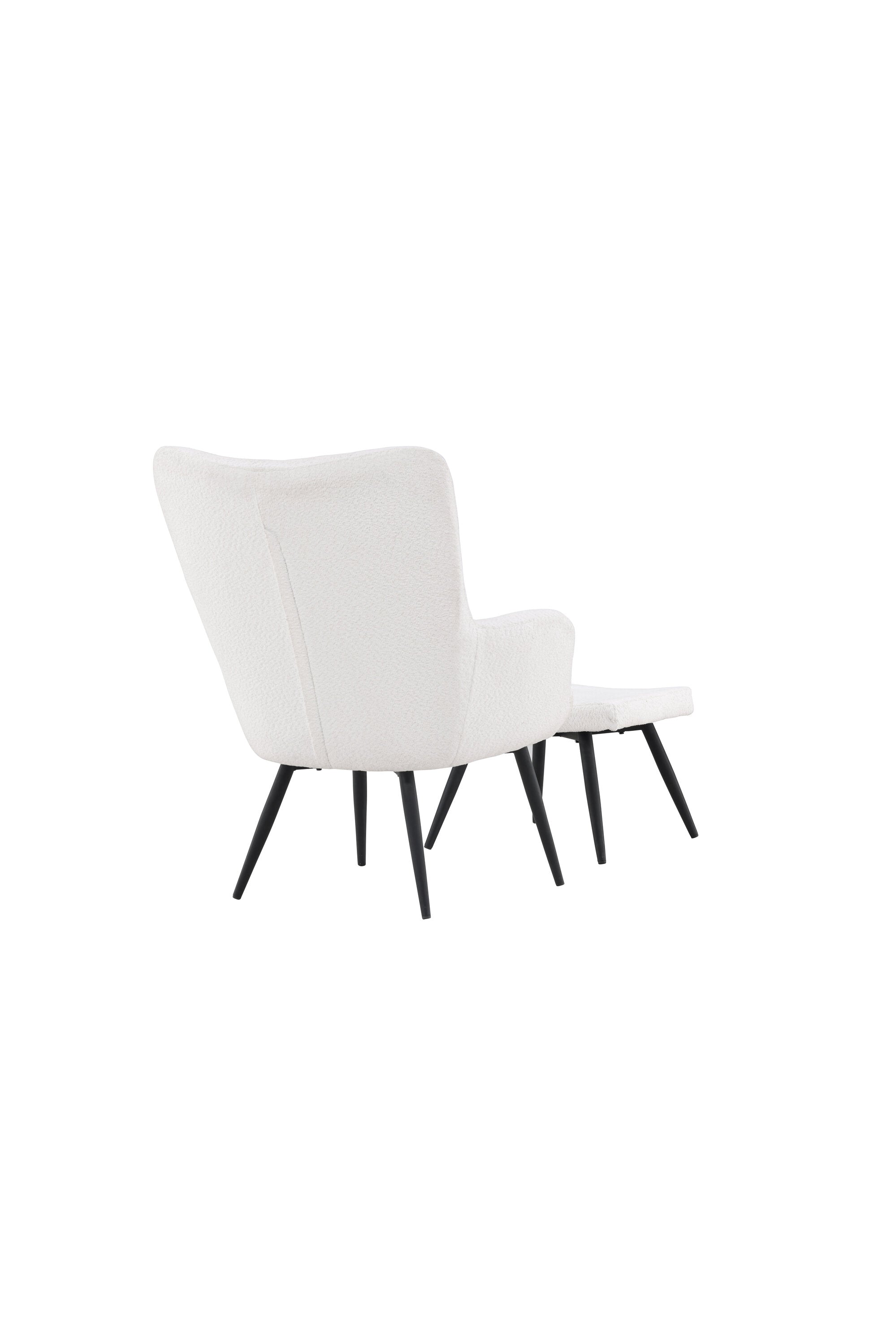Como Sessel mit Ottoman in Weiss präsentiert im Onlineshop von KAQTU Design AG. Sessel mit Armlehnen ist von Venture Home
