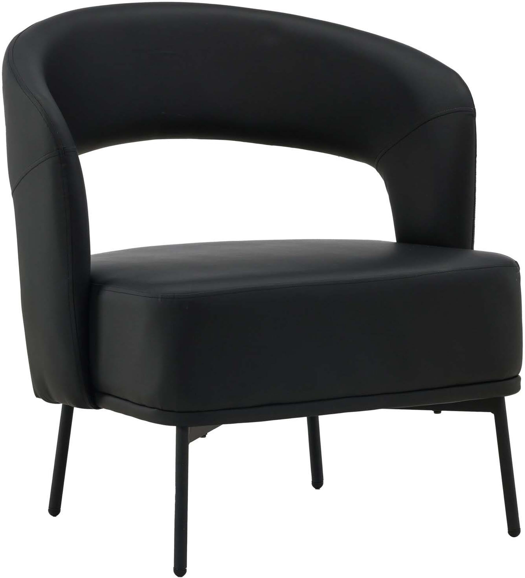 Eleganter Mundo Sessel von Venture Home in Schwarz, ideal für stilvolle Wohnräume. Perfekte Kombination aus Design und Funktionalität.