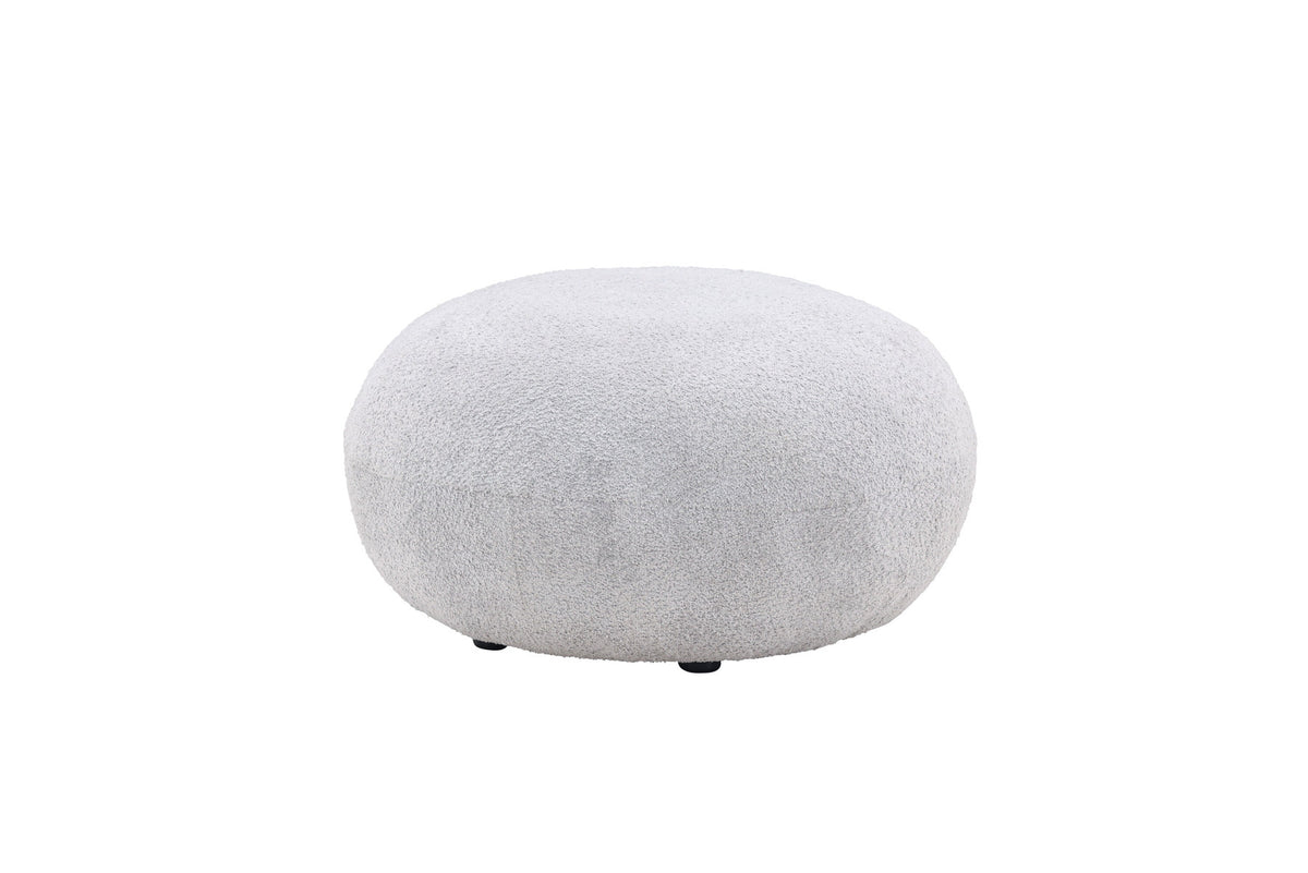Bologna Hocker in Hellgrau präsentiert im Onlineshop von KAQTU Design AG. Pouf ist von Venture Home